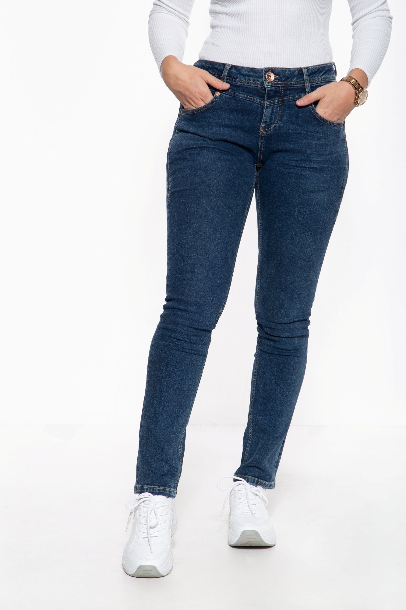 Damen Jeans ATT Jeans Slim-fit-Jeans Zoe aus hochwertiger Baumwolle