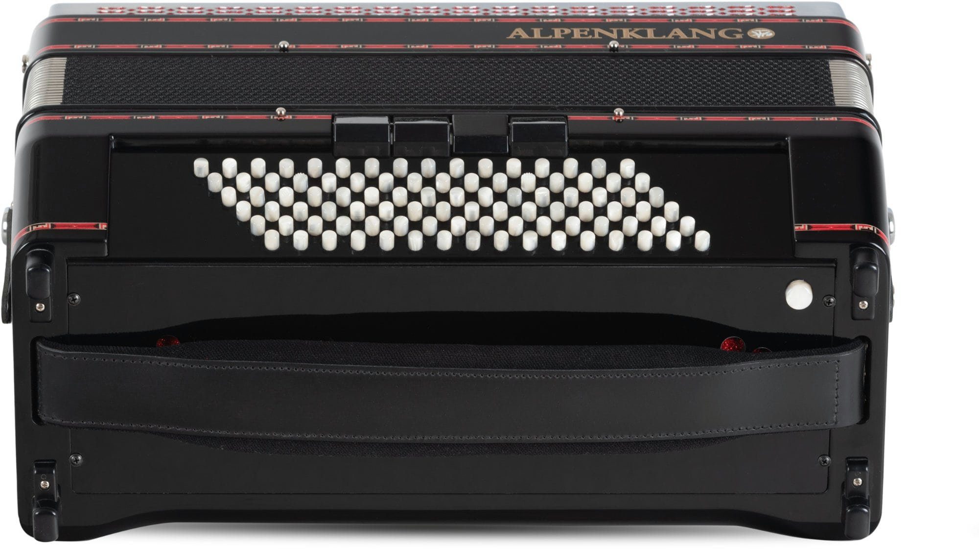 Alpenklang Knopf-Akkordeon Pro IV 96 CM - 96 Bassknöpfe, 38 Diskanttasten, Doppeltremolo (Pro-Serie), hochwertige, italienische Tipo a Mano A-Stimmplatten