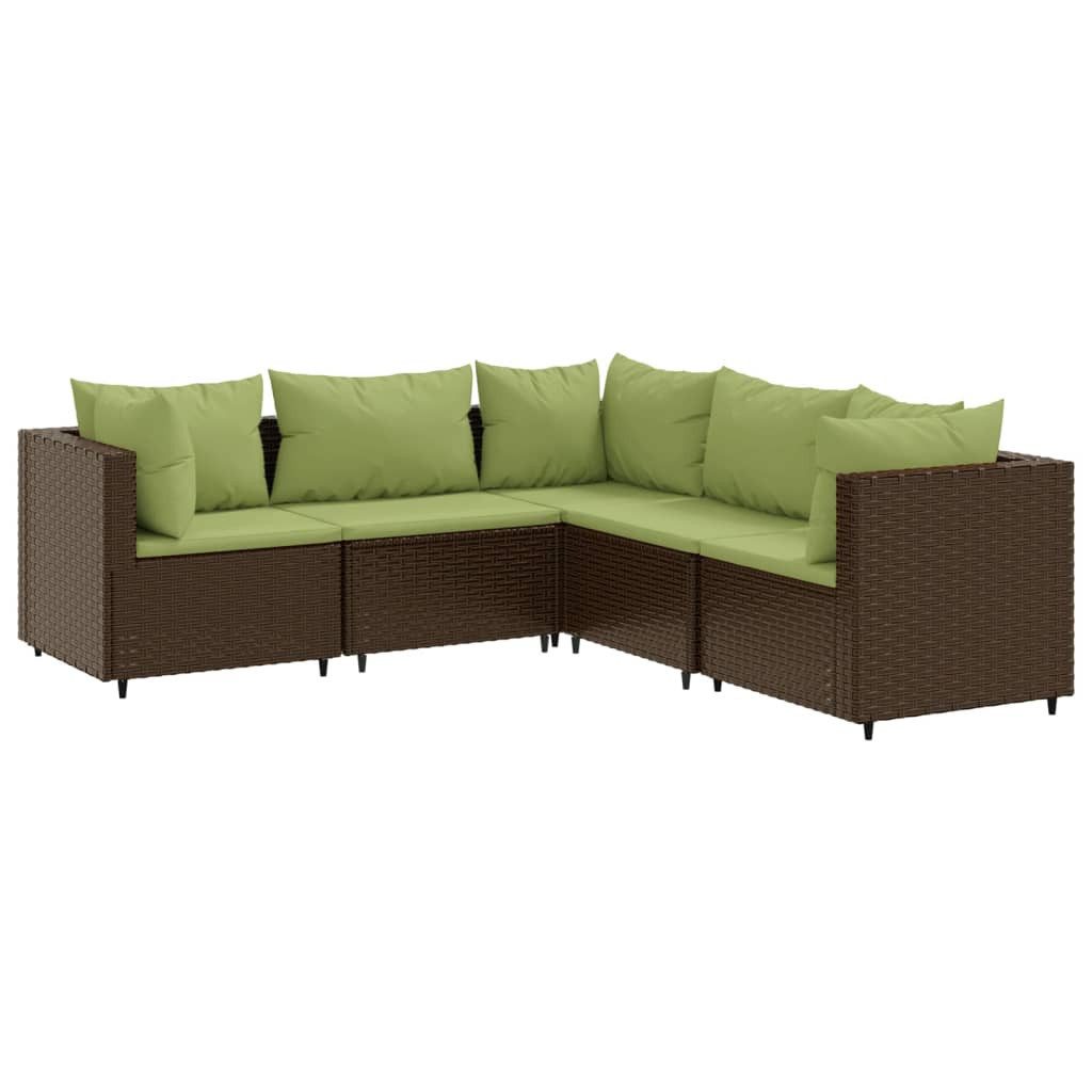 vidaXL Gartenlounge-Set 5-tlg. Garten-Lounge-Set mit Kissen günstig online kaufen