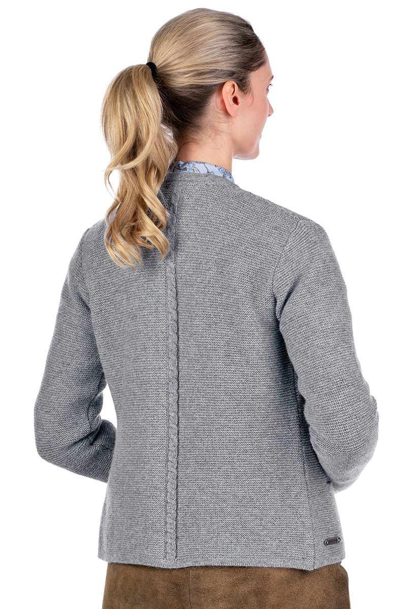 Hammerschmid Trachtenstrickjacke Trachten Strickjacke - FINNLAND - grau günstig online kaufen