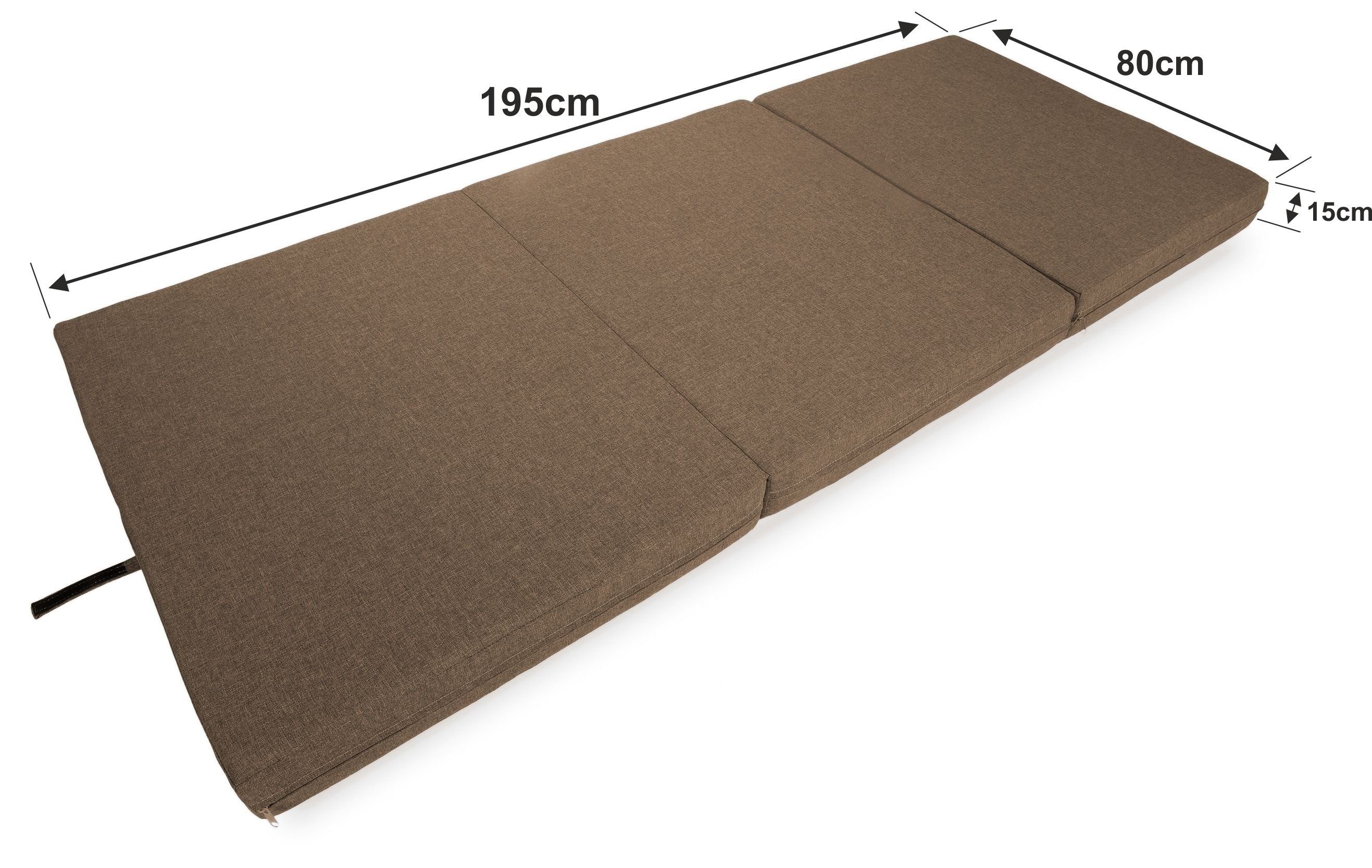 Klappmatratze Premium Klappmatratze, sunnypillow, 15 cm günstig online kaufen