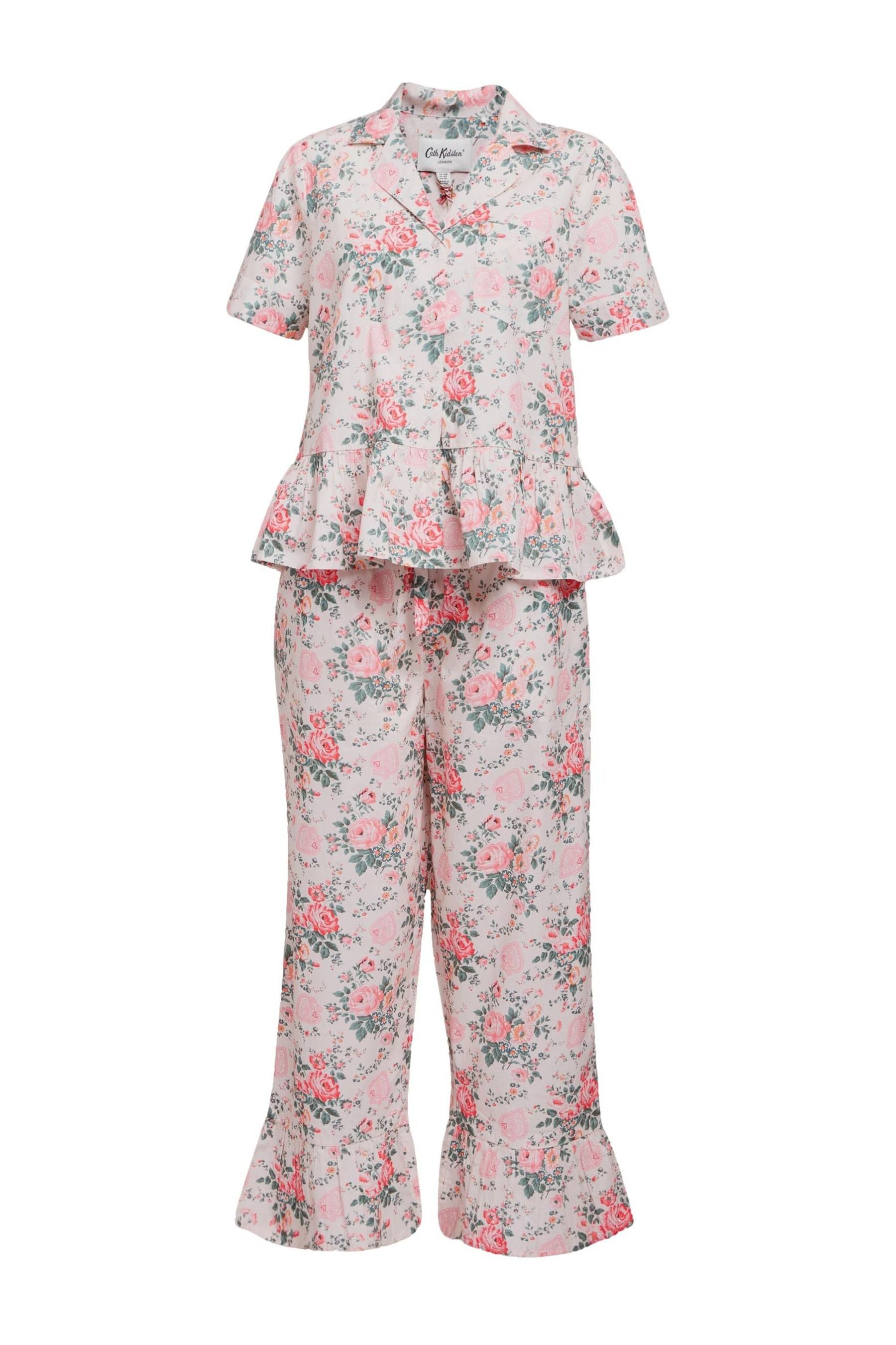 Cath Kidston Pyjama Cath Kidston geknöpfter Schlafanzug mit Rüschen (2 tlg)