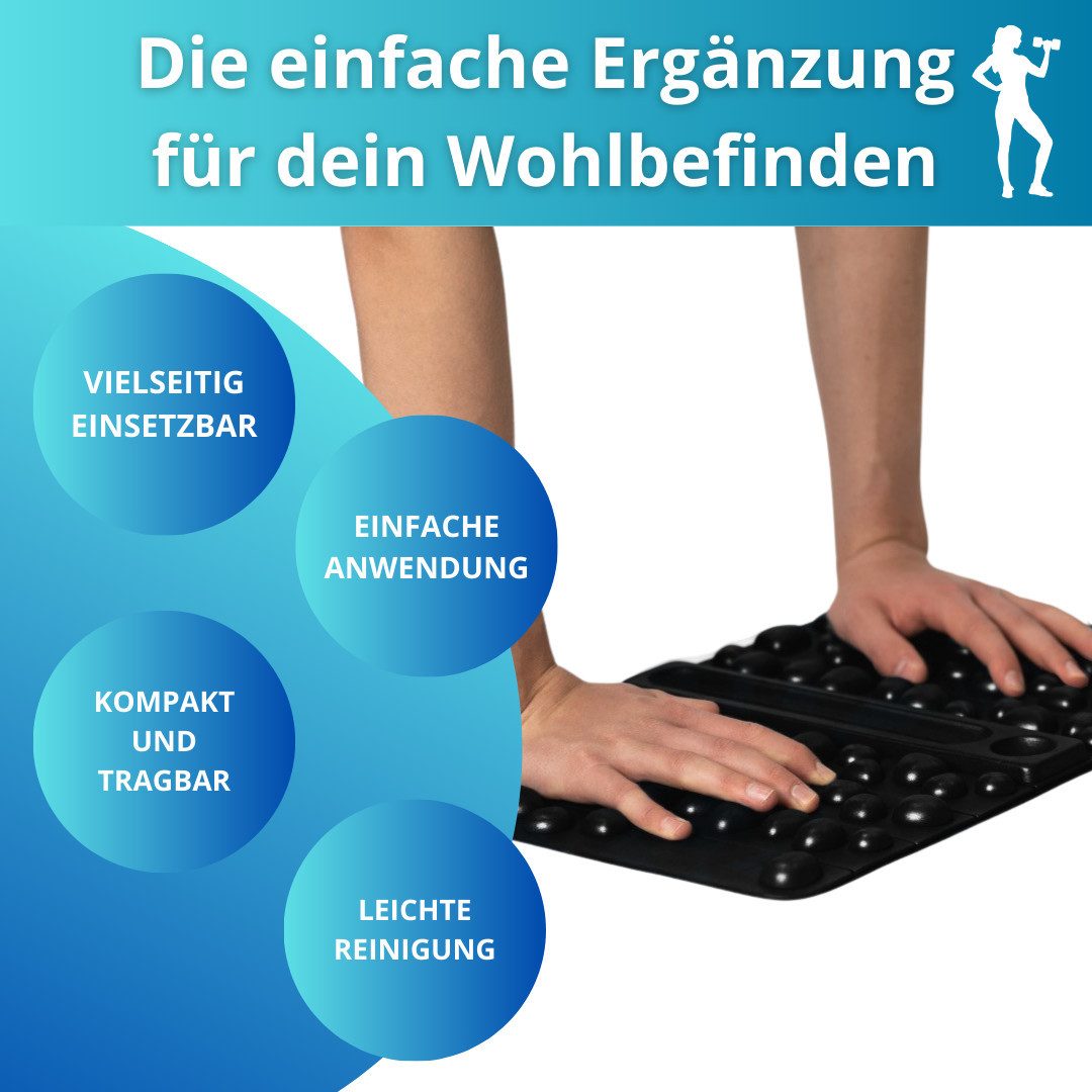 Winch Fußreflexzonen-Massagematte mit Noppen für Fuß, Hände, Rücken, Wohlbefinden, 10 Jahre Garantie