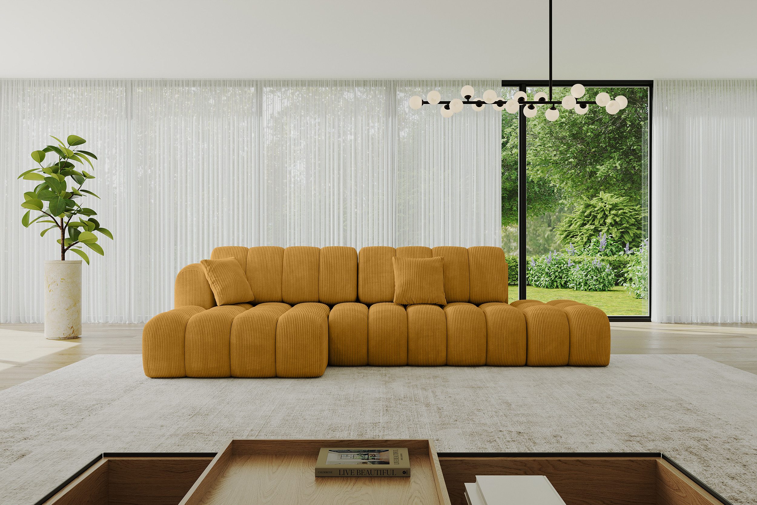 ALTDECOR Ecksofa OLEA-L2-S, Couch mit Schlaffunktion, Wohnzimmer - Ecksofa, Corner Sofa Bett Eckcouch Couch L-Form Schlafcouch Ausziehbar