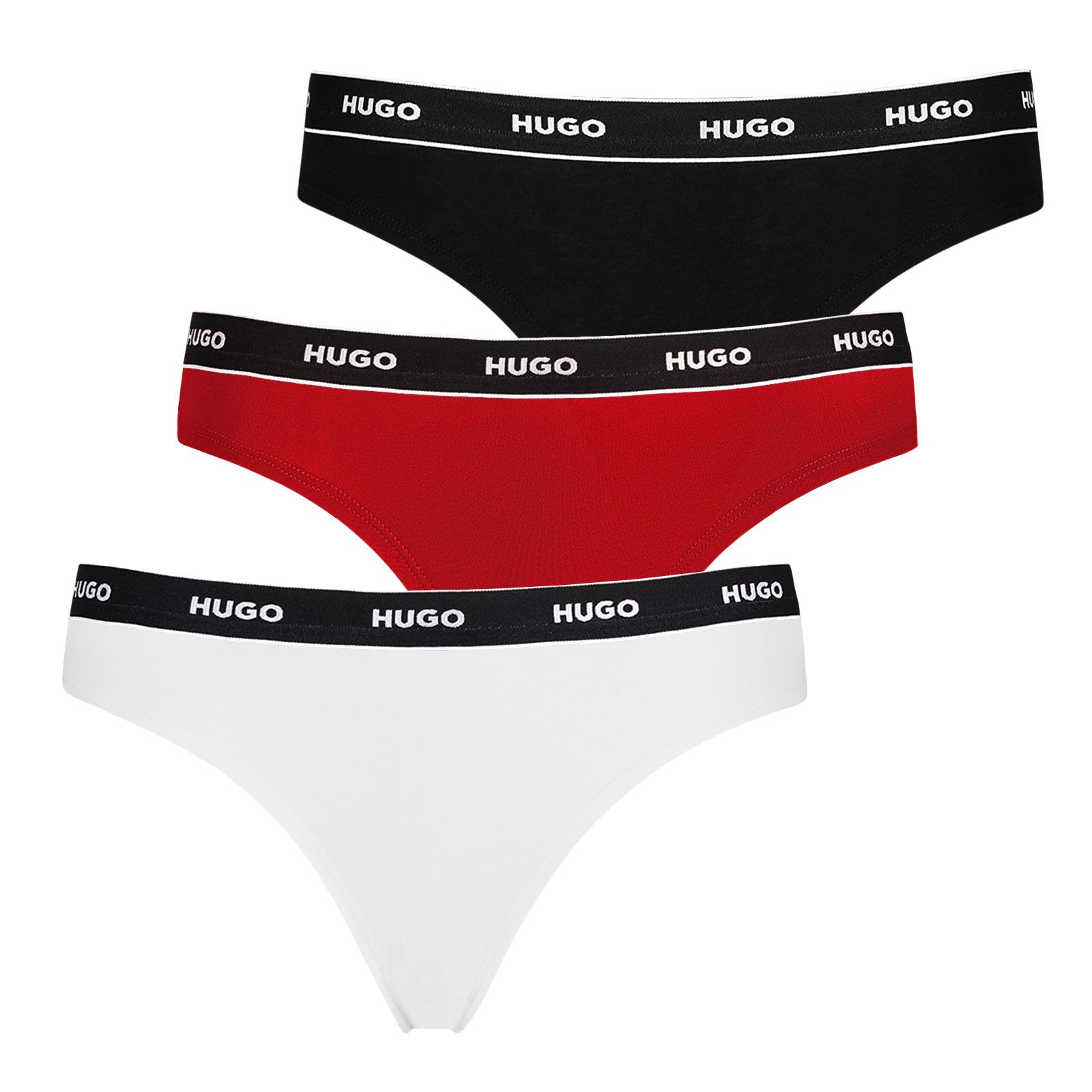 HUGO String Cotton Stretch (3-St) mit Logobund