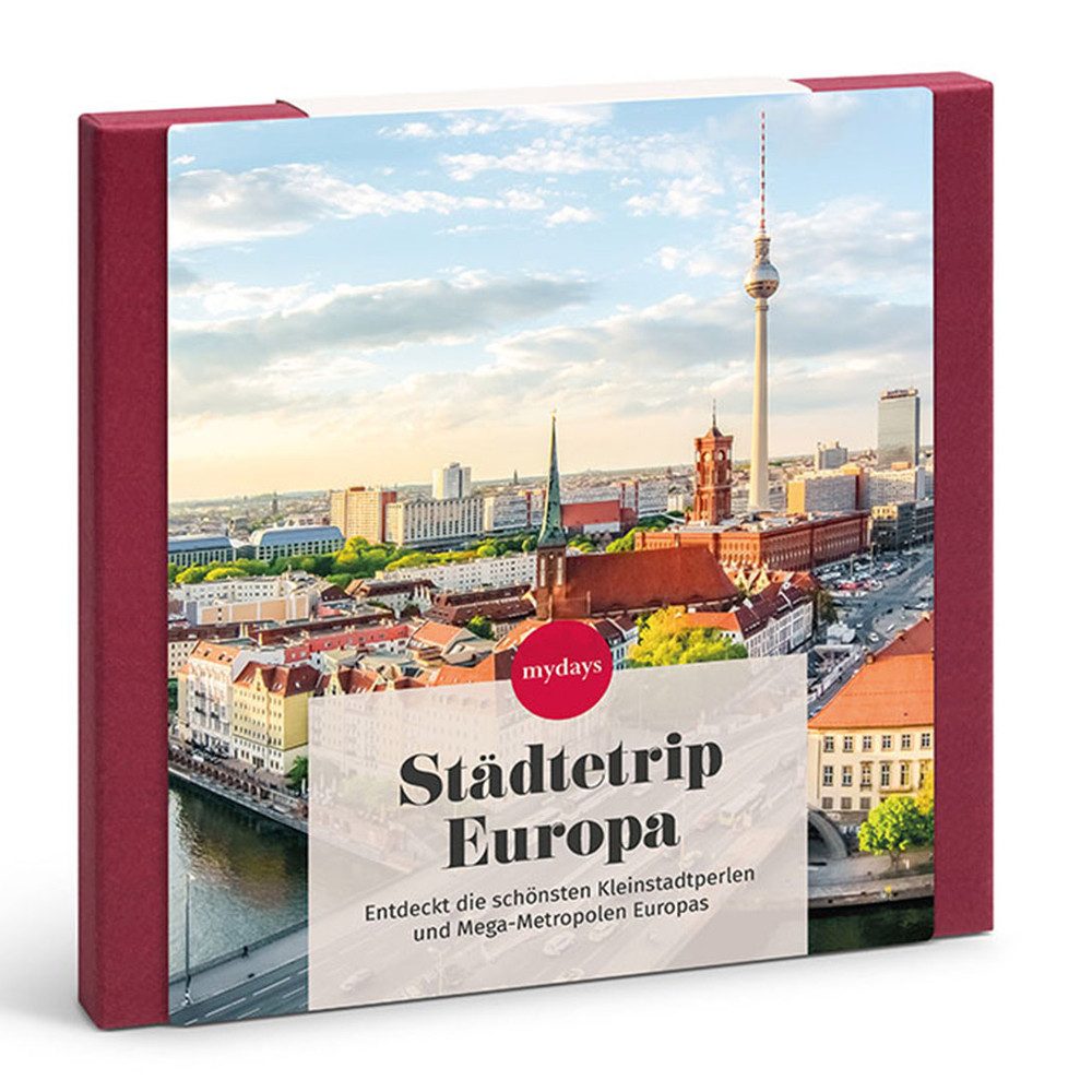 mydays Erlebnisgutschein Geschenkbox Städtetrip Europa, Oh, wie schoen ist Europa