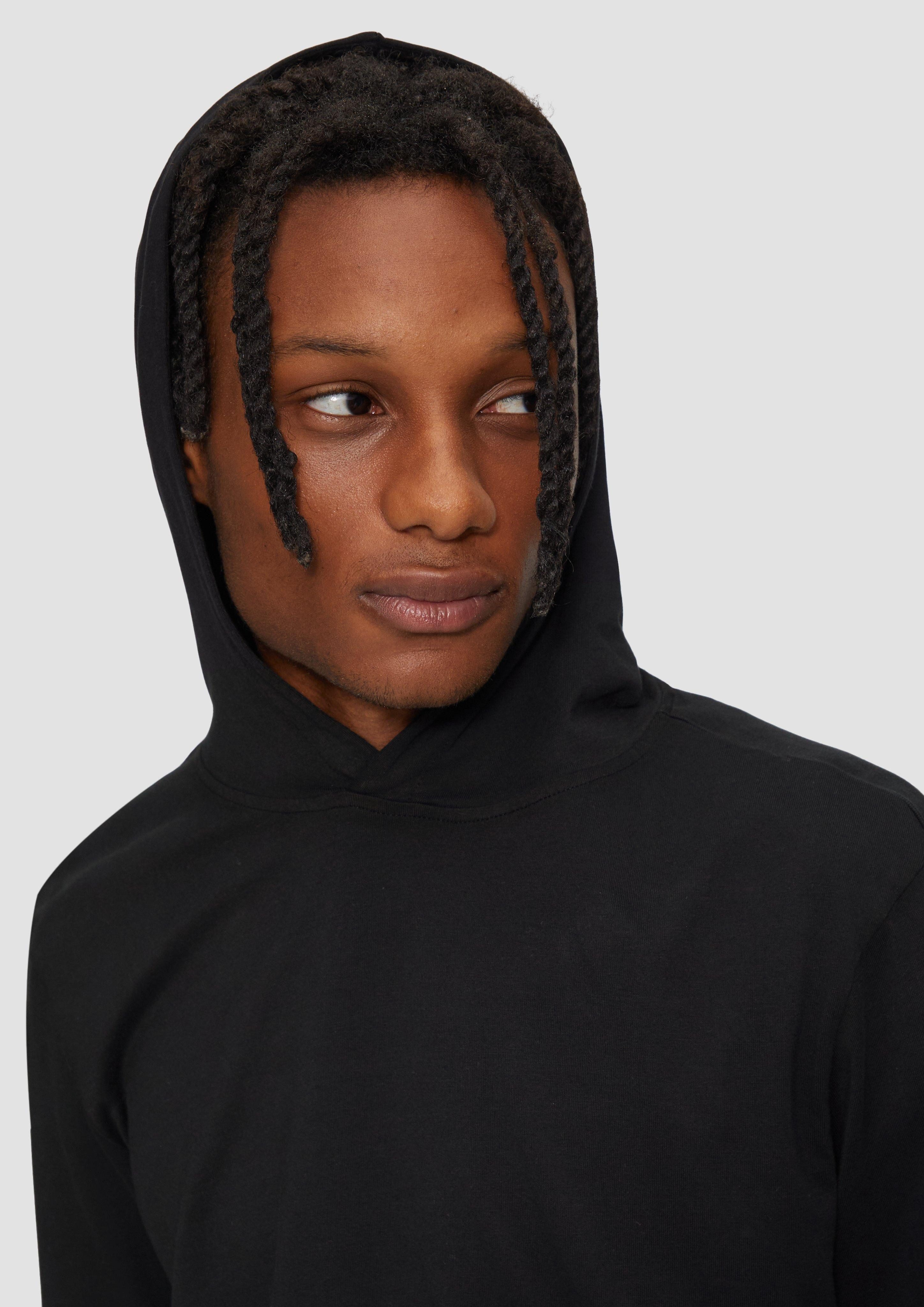 QS Langarmshirt Longsleeve mit Kapuze Garment günstig online kaufen