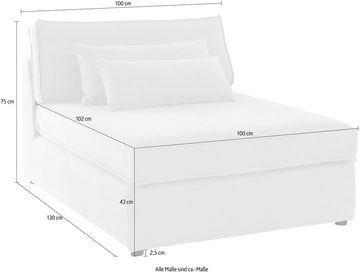 RAUM.ID Sofa-Mittelelement Enid, Teil eines Modulsofas, fester Sitzkomfort, auch in Breitcord