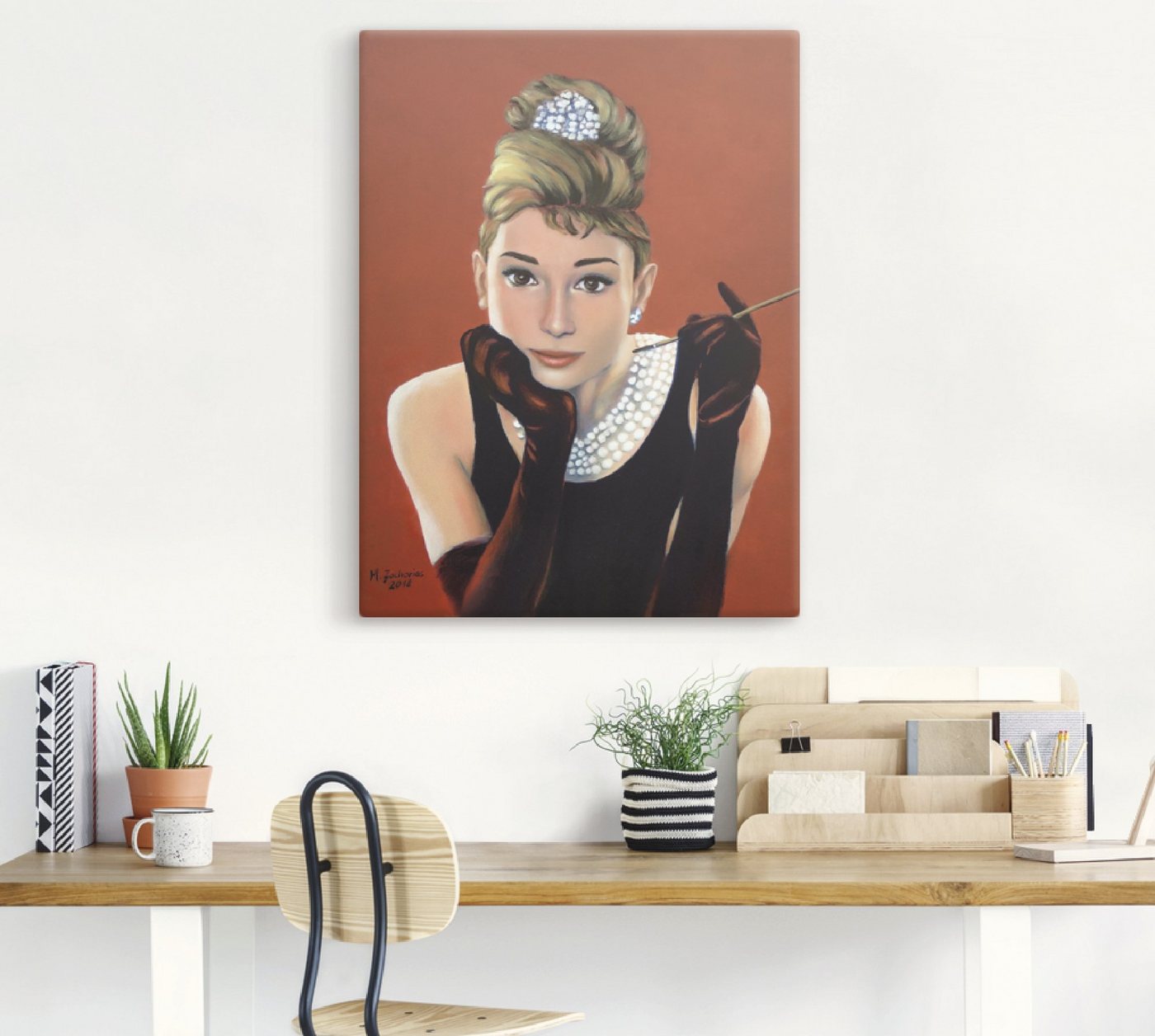 Artland Wandbild »Audrey Hepburn Porträt«, Stars (1 Stück), in vielen Größen & Produktarten - Alubild / Outdoorbild für den Außenbereich, Leinwandbild, Poster, Wandaufkleber / Wandtattoo auch für Badezimmer geeignet-kaufen