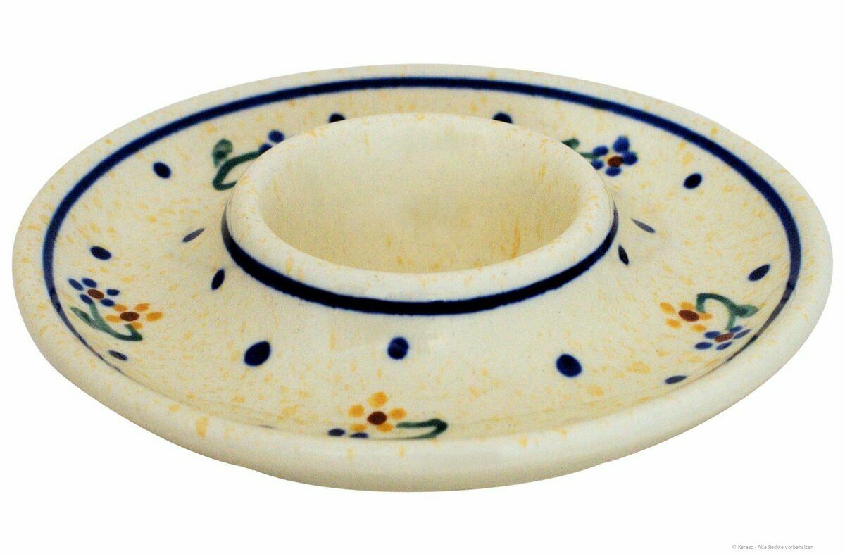 Bunzlauer Keramik Eierbecher Bunzlauer Keramik Eierbecher klassisch flach Ø11,2cm x H2,0cm Dekor111