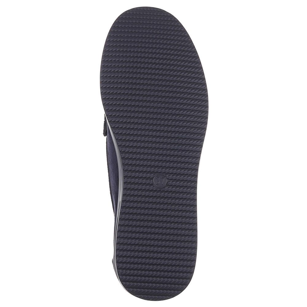 Ital-Design Eleganter Mokassin für Damen – Bequem und vielseitig Slipper (91409586) Keilabsatz/Wedge Mokassins in Dunkelblau