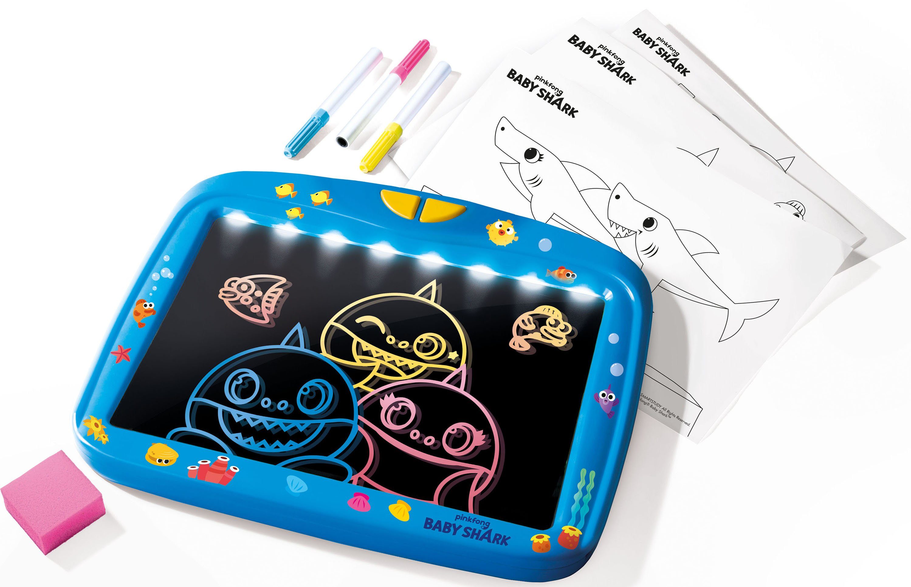 Image of Clementoni® Zaubertafel »Baby Shark - Magische Licht-Tafel«, mit LED-Lichtern