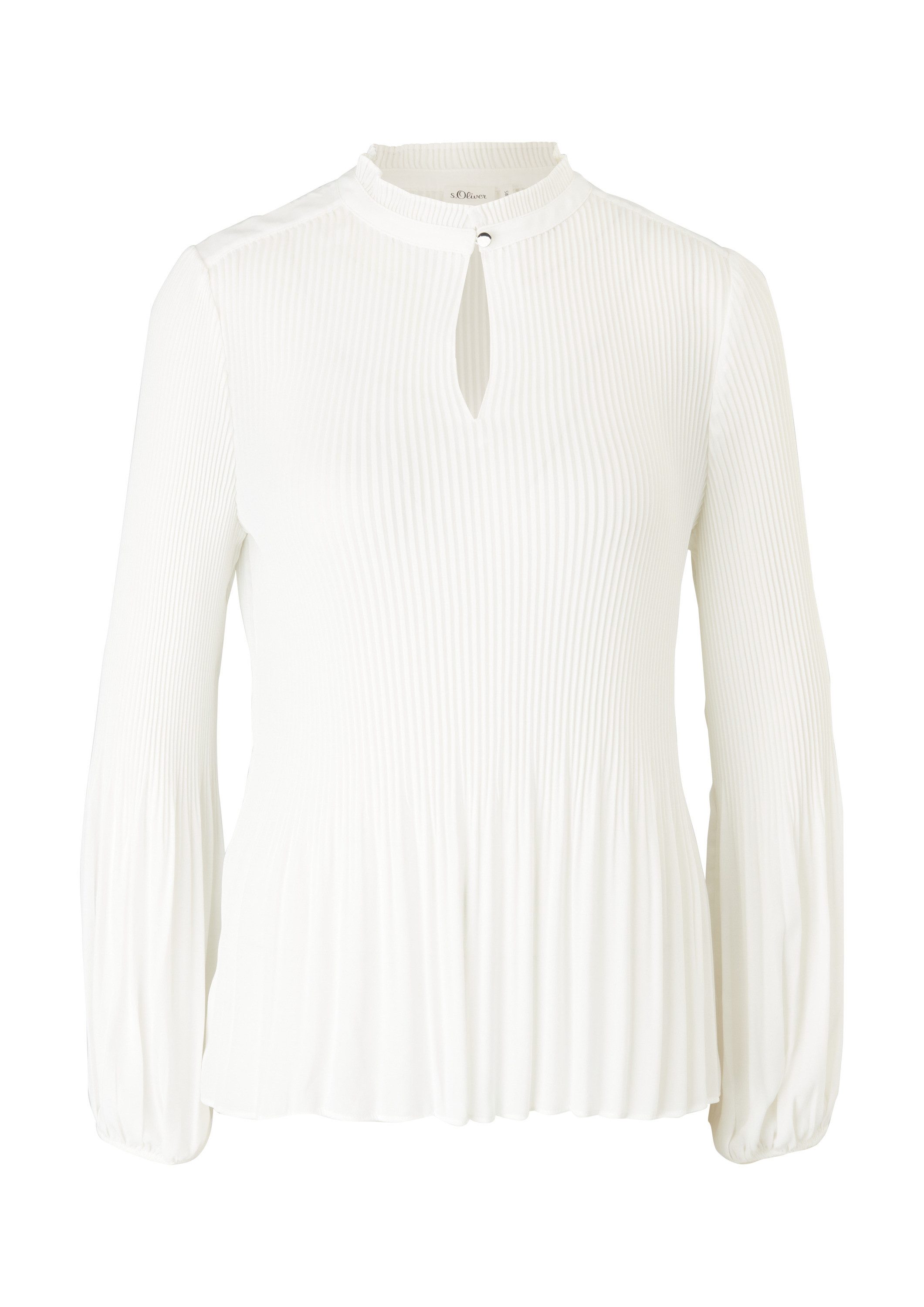 s.Oliver Langarmbluse Bluse Plissée-Bluse aus Chiffon günstig online kaufen