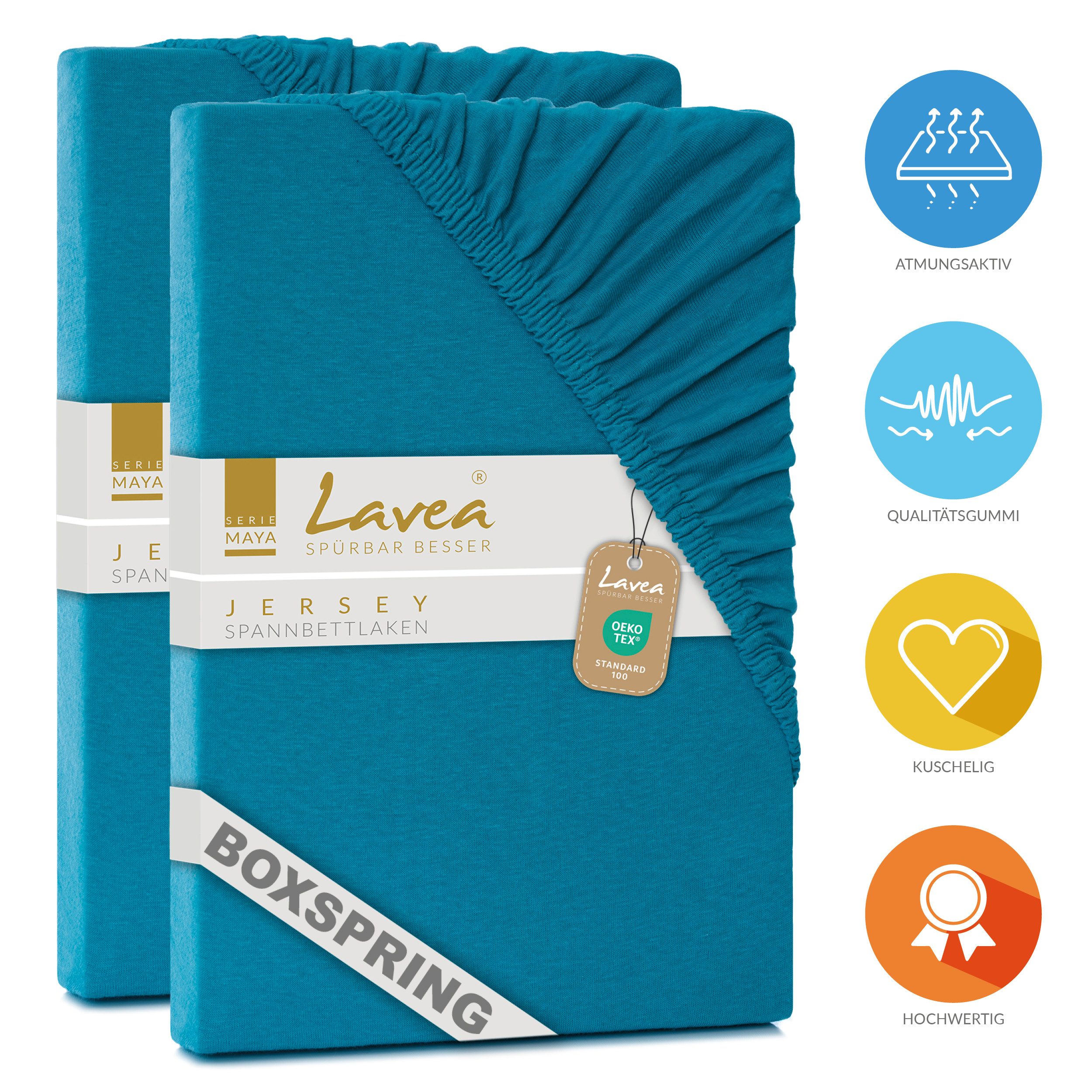 Lavea Spannbettlaken Bettlaken Maya, 180x200cm, 200x200cm, 140x200cm, 160x2 günstig online kaufen