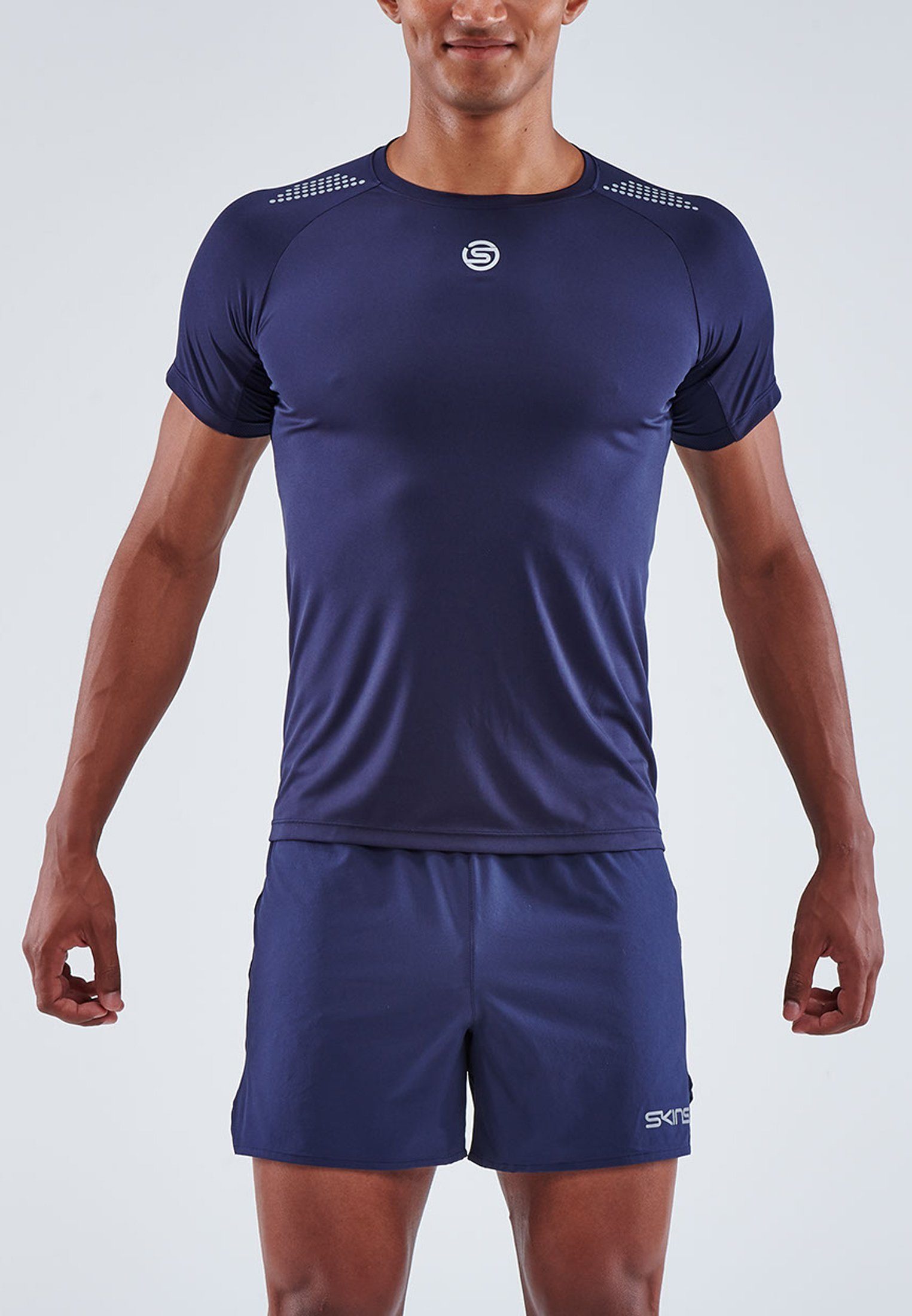Skins navy (1-tlg) Laufshirt S3 blue