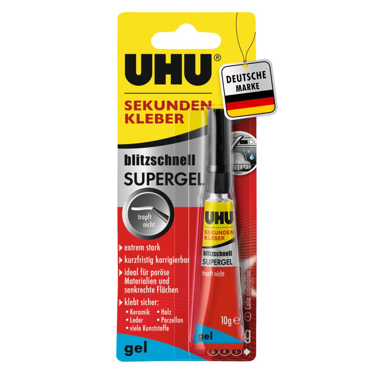 UHU Bastelkleber UHU Sekundenkleber blitzschnell Supergel 10 g