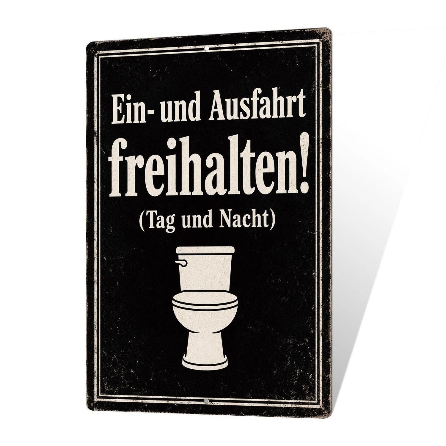 LuxusKollektion Metallschild Metallschild Ein und Ausfahrt Vintage Lustig, (1 St)