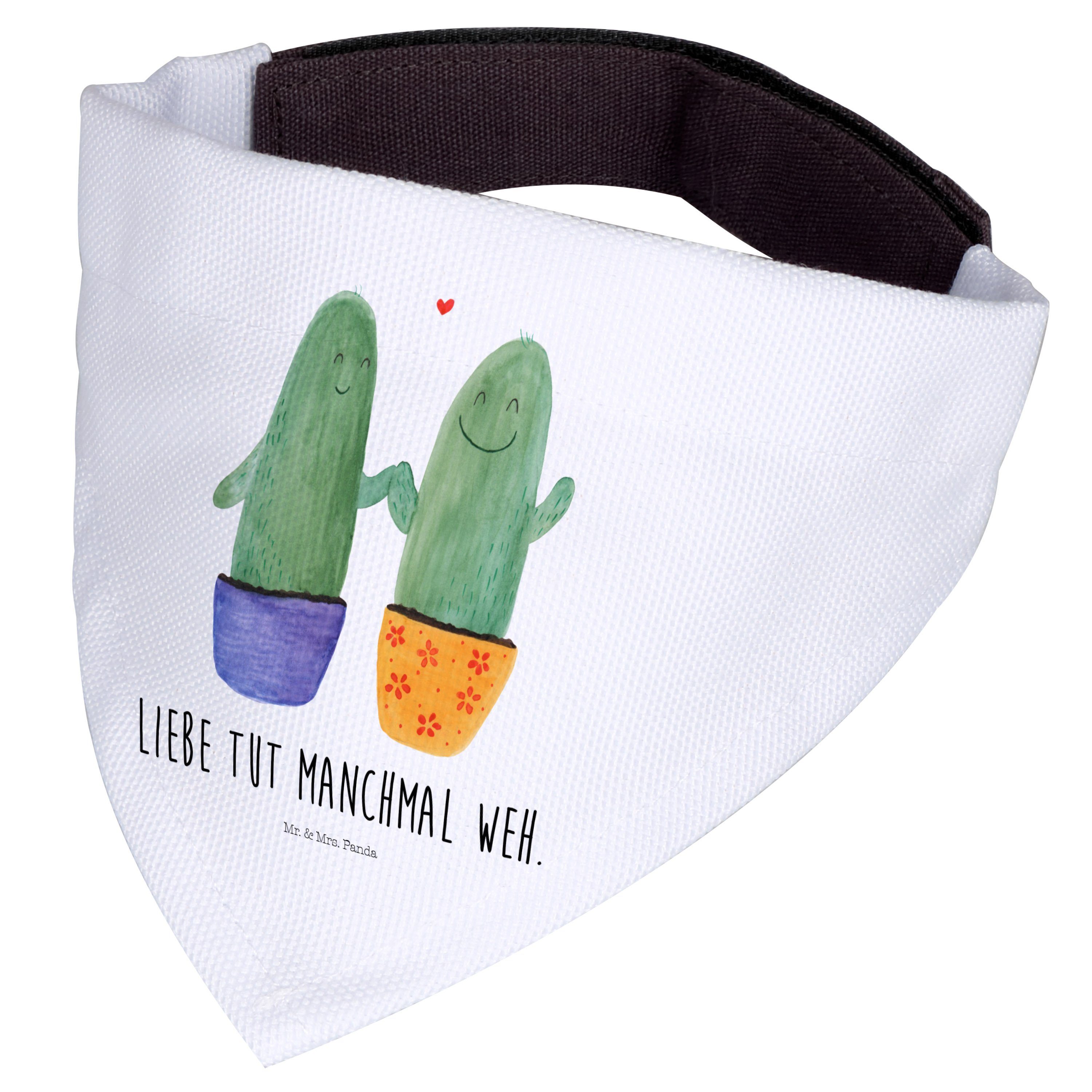 Mr. & Mrs. Panda Hundefliege Kaktus Liebe, Bandana, Weiß, Halstuch Hund, Hunde Hals Tuch, Dreiecks, Polyester, Hunde-Bandana Trennung Tuch für Hunde