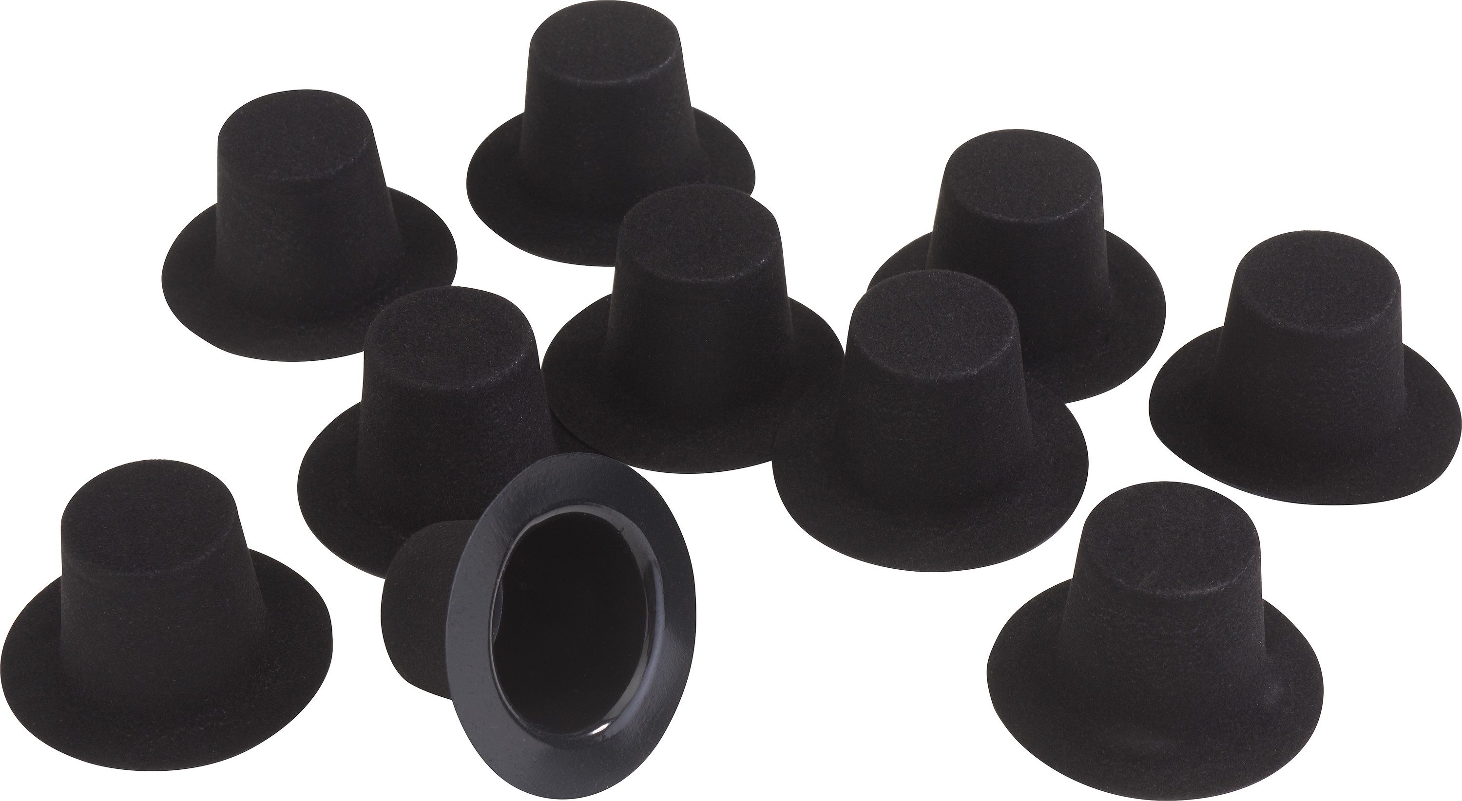 HobbyFun Puppenkleidung Miniatur Zylinder, 10 Stück