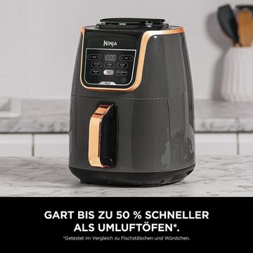 NINJA Heißluftfritteuse MAX 5in1 Airfryer Heissluftfritteuse XXL 5,2L Fritteuse 60 min Timer, 1750,00 W, Friteuse Heißluftfritteuse Fettfrei Heißluft ohne Öl Heissluft Groß