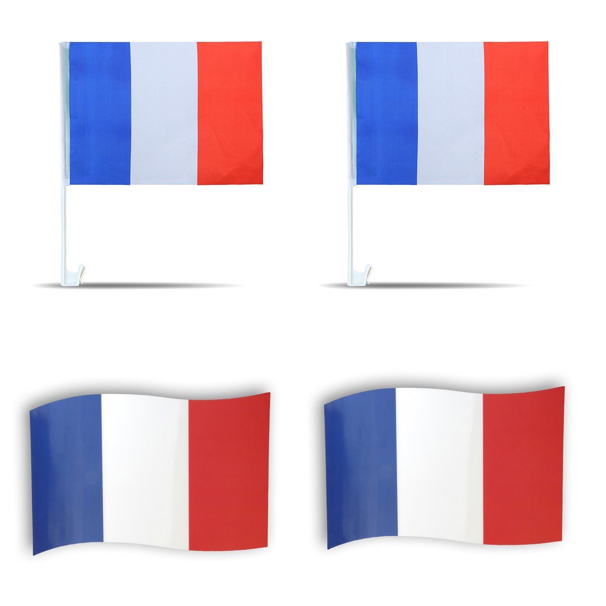 Fußball France Magnete: 3D-Effekt "Frankreich" Magnet Fahren, Fanpaket 3D Flaggen Sonia Originelli Fahne