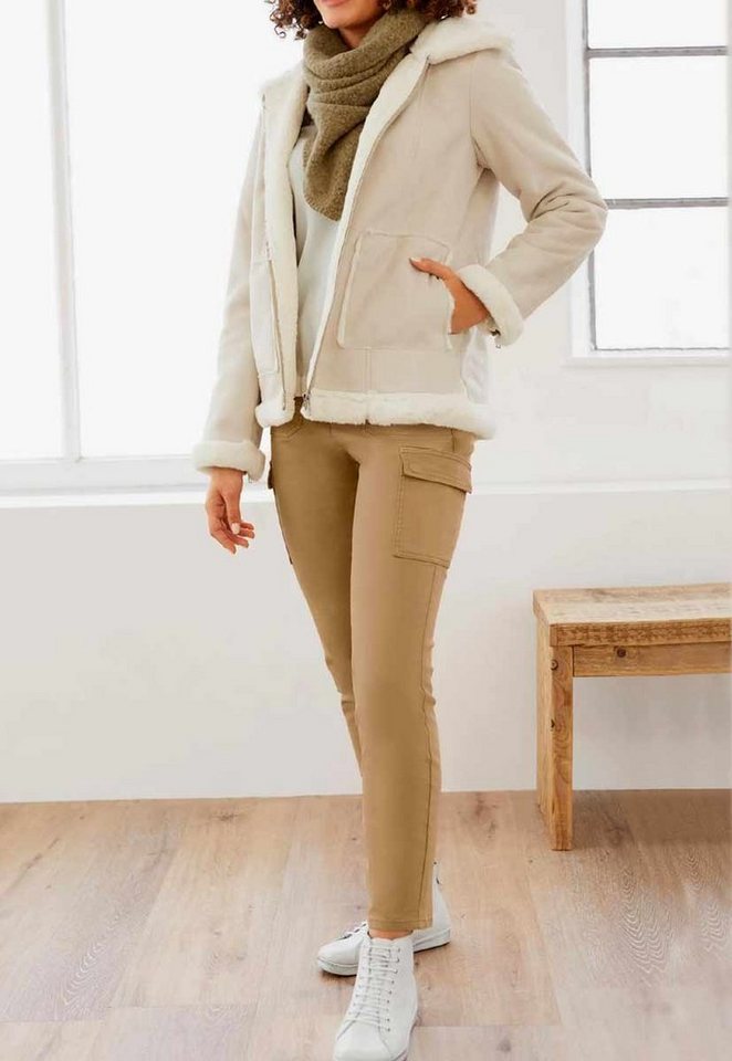 heine Cargohose LINEA TESINI Damen Designer-Cargohose, camel