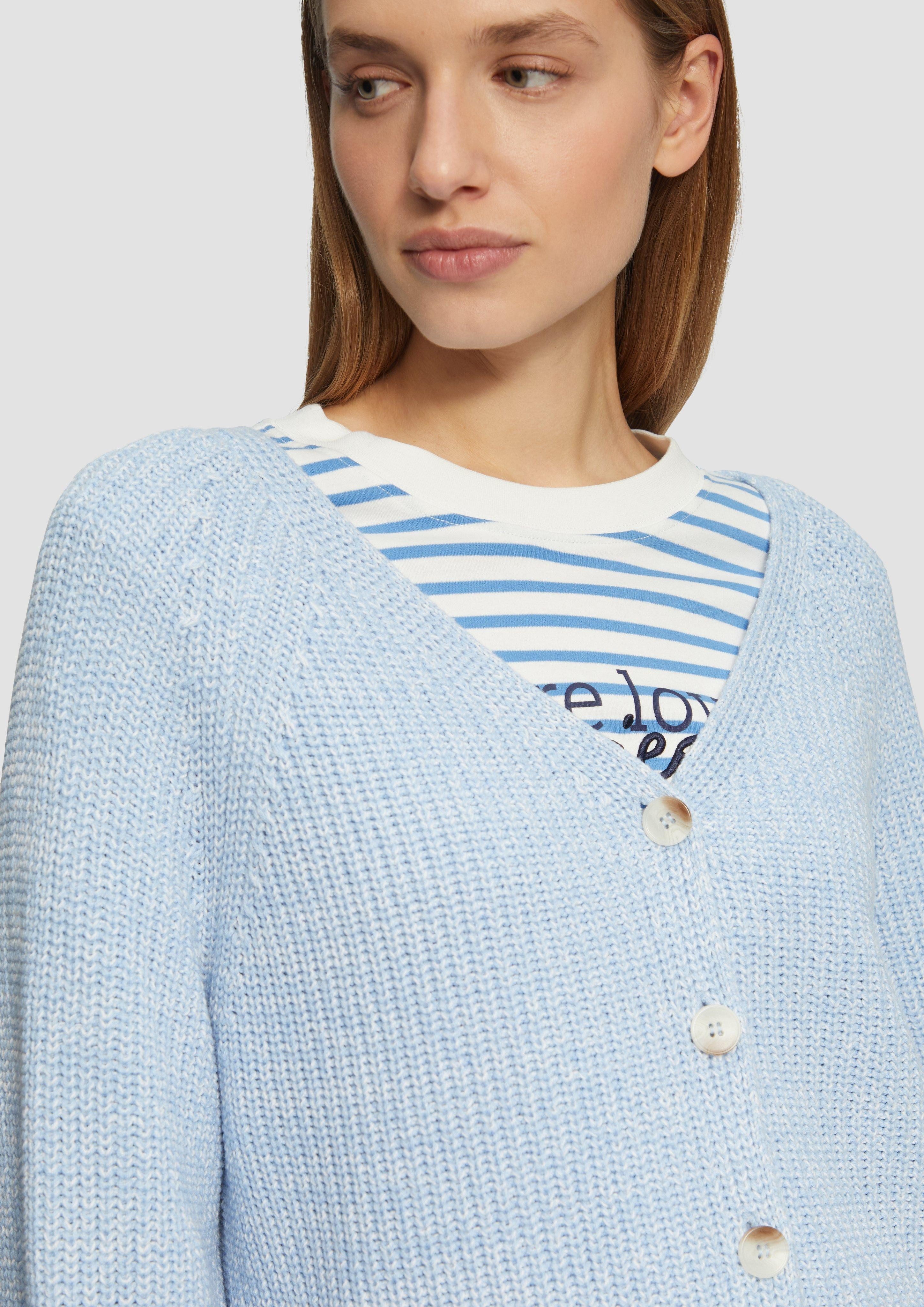 s.Oliver Strickjacke Strukturierter Cardigan im Relaxed günstig online kaufen