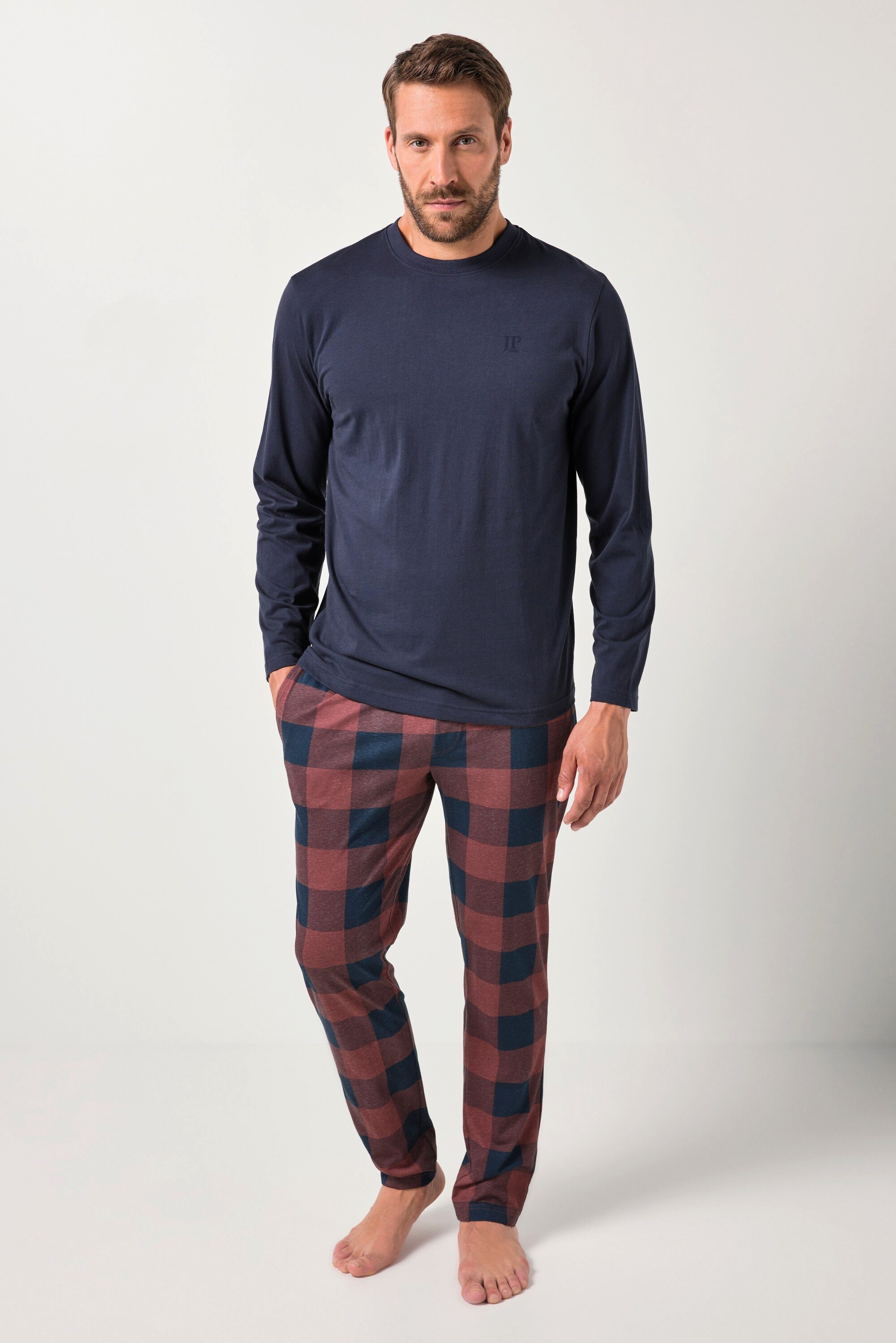 JP1880 Schlafanzug JP1880 Schlafanzug Homewear Zweiteiler Karohose günstig online kaufen