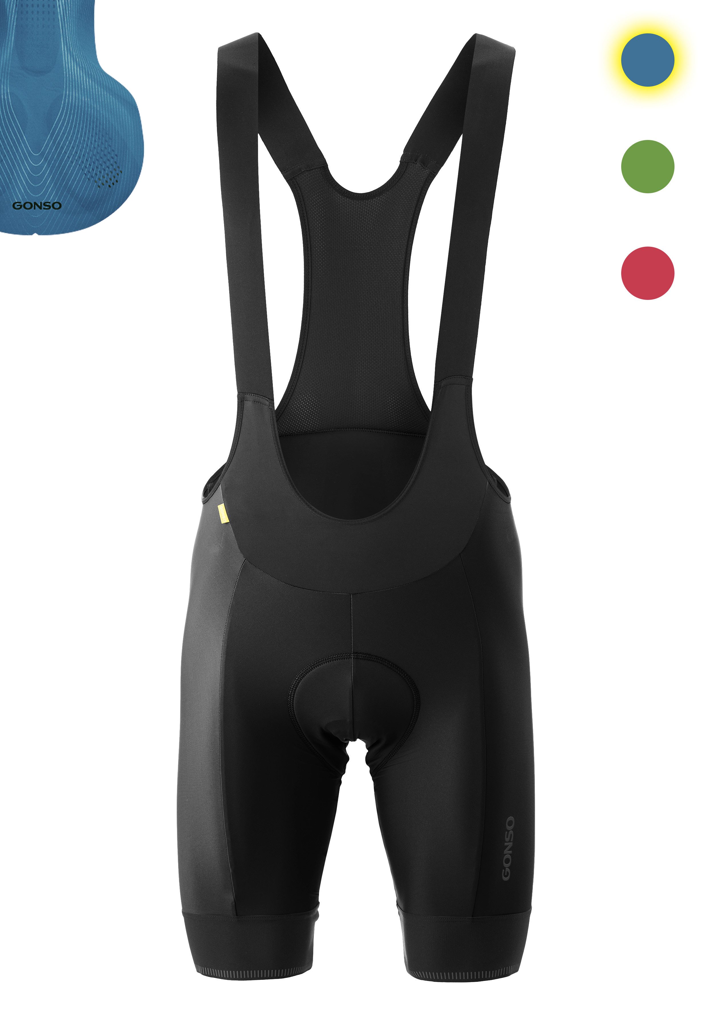 Gonso Fahrradhose SITIVO Bib M Herren Radhose, Radlerhose mit speziellem Sitzpolster, Tight Fit