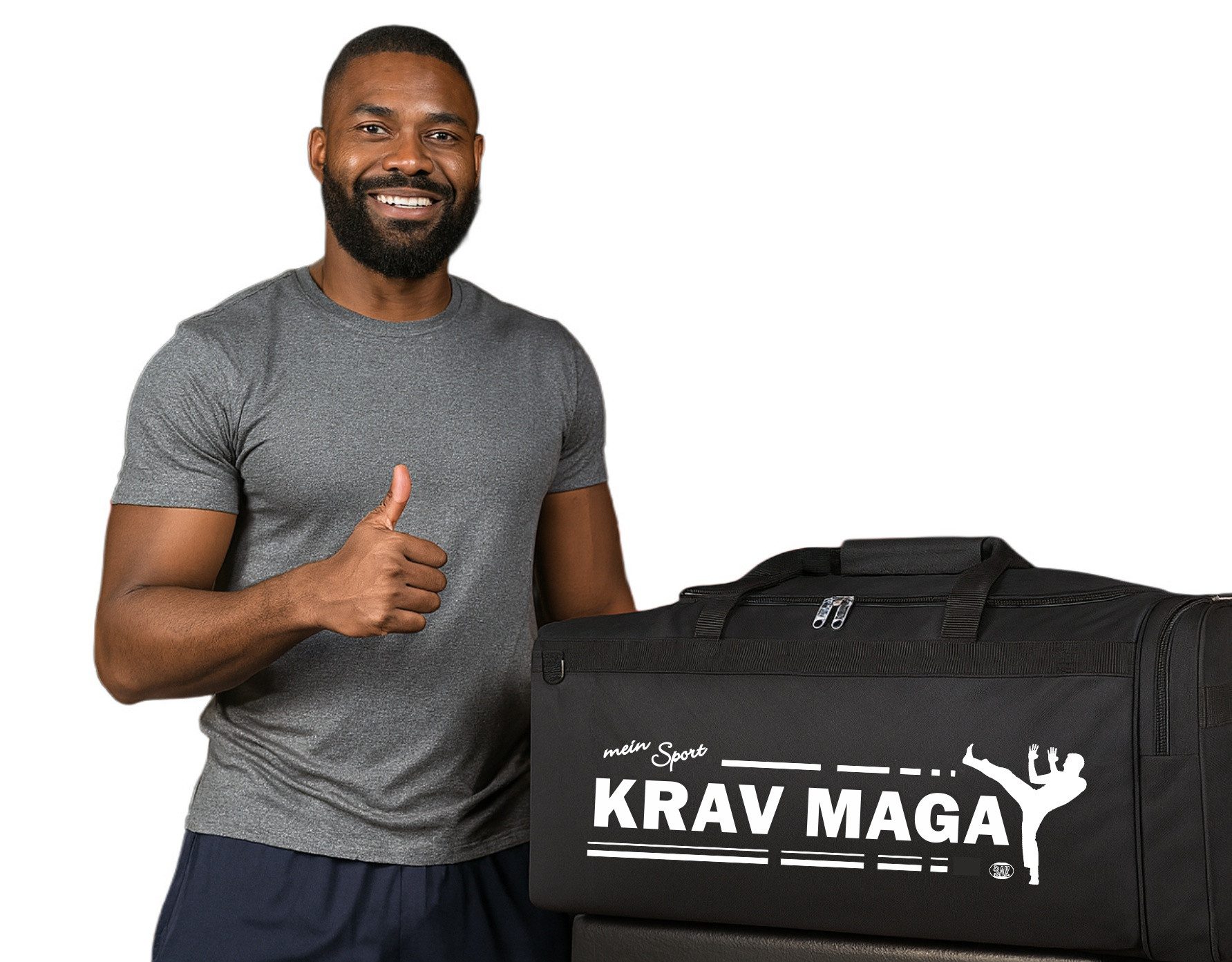 BAY-Sports Sporttasche Trainingstasche mein Sport Krav Maga Self Defense Sport Training SV, 70 cm XL