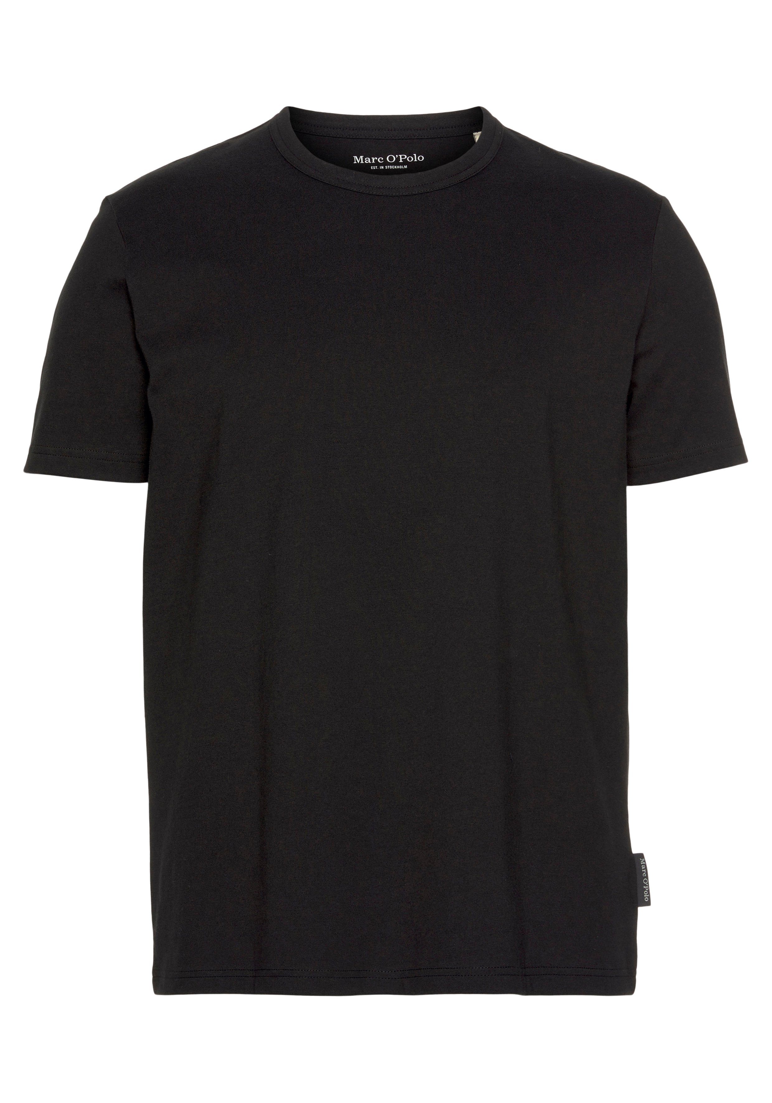 O'Polo Regular black Rundhals-T-Shirt Marc T-Shirt aus hochwertiger Baumwolle