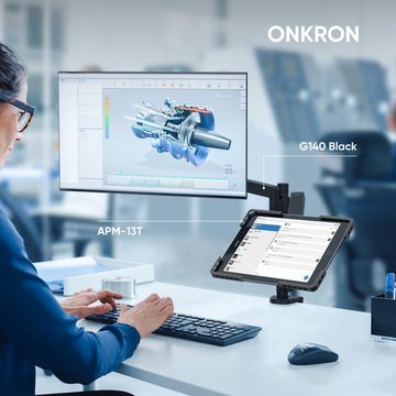 ONKRON Universal VESA Adapter Platte Tablet-Halterung, (bis 12,90 Zoll, bis zu 2 kg, VESA Adapterplatte mit 360° Drehung, VESA 75x75)