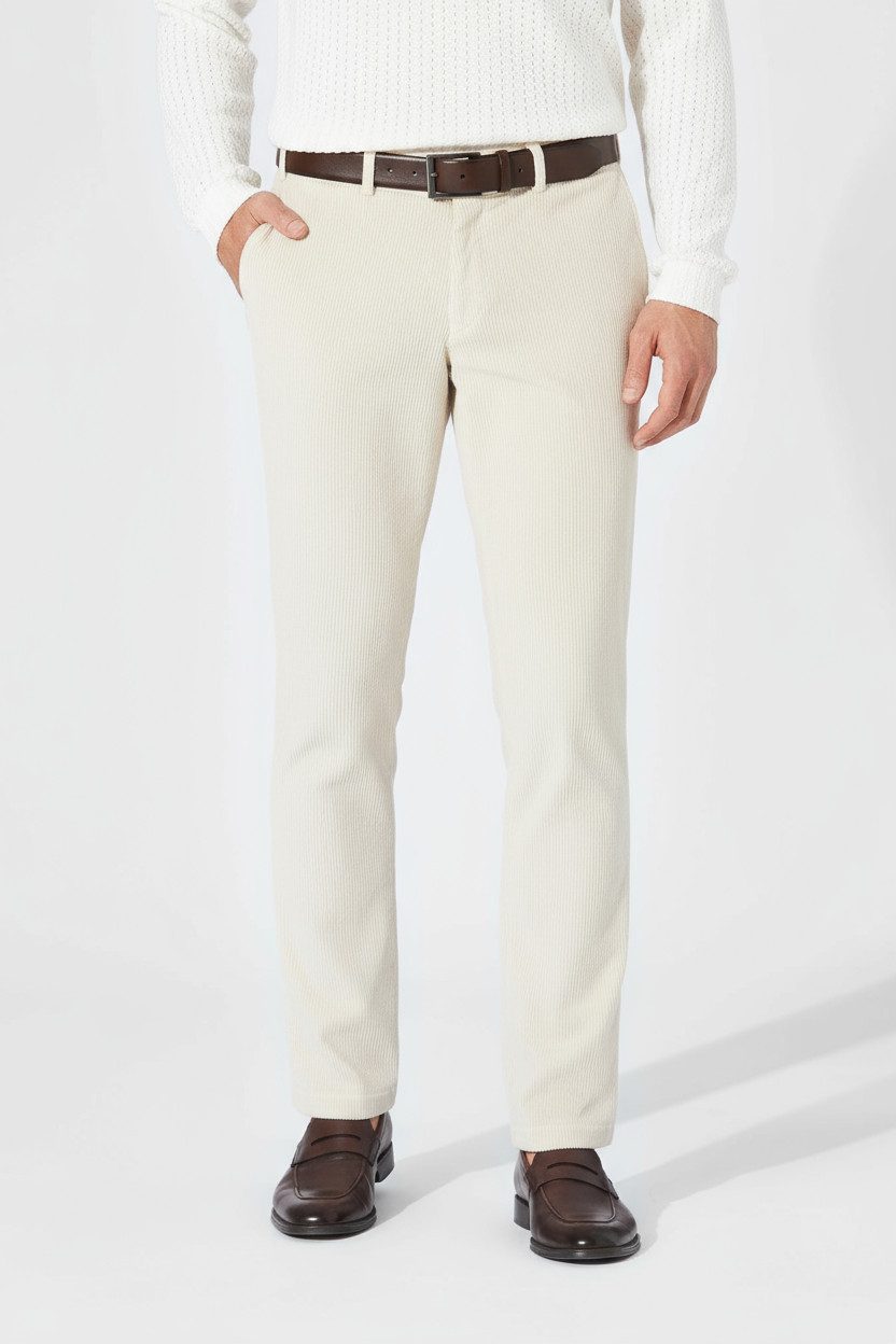 Cordhose Tamo Cordhose Herren Slim Fit Casual Corduroy, hellbeige, 106