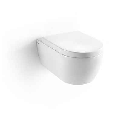 SSWW Tiefspül-WC Design Hänge-WC Toilette inkl. Sitz mit Absenkauto