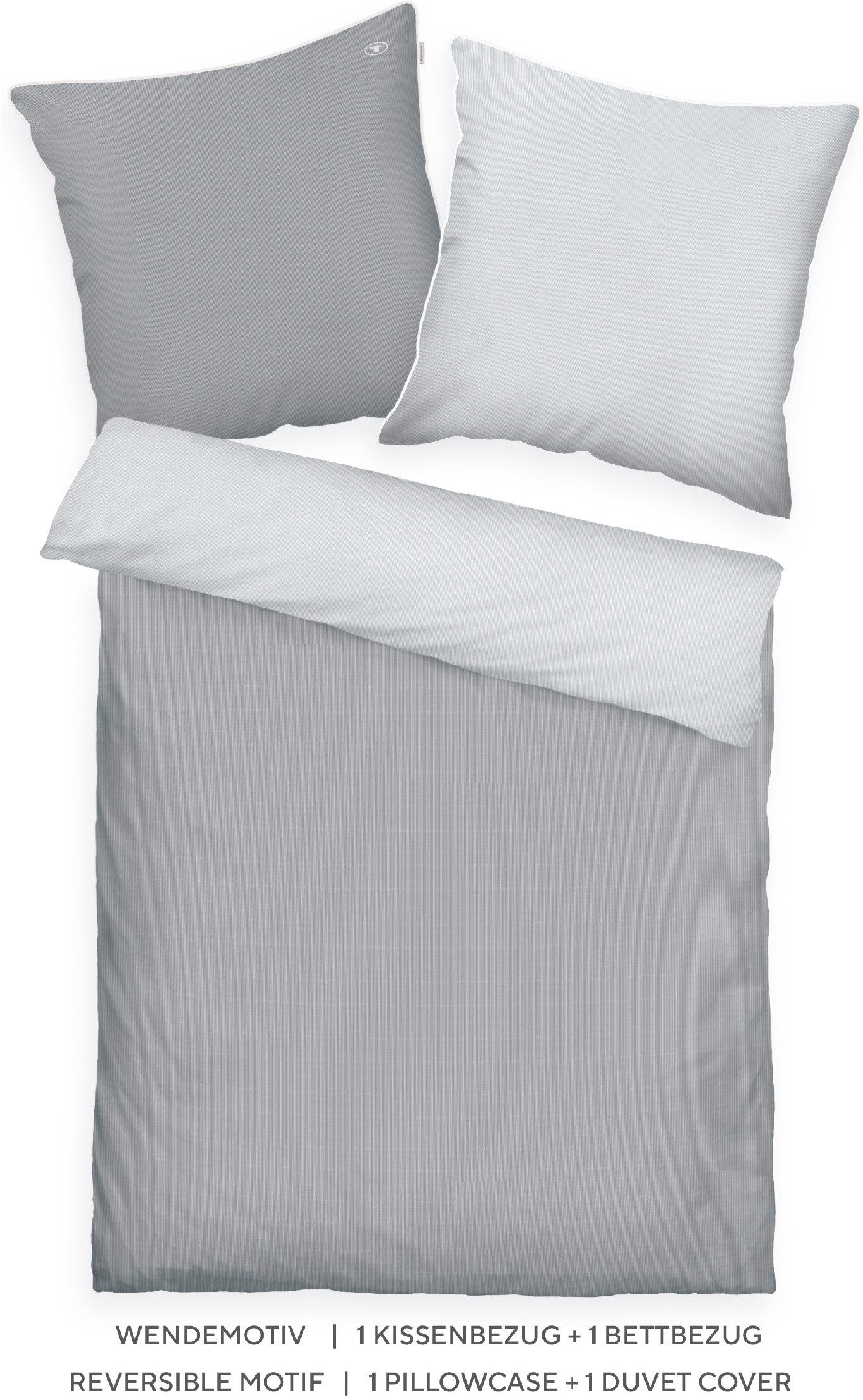 TOM TAILOR HOME Bettwäsche FINE STRIPES, Satin, 2 teilig, new bedroom, gewebtes Label