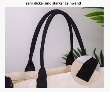 REDOM Tragetasche Handtasche Einkaufstasche Shopper Einkaufskorb Tasche Einkaufsshopper (aus Leinwand auch für Spielzeug Garten Picknick Strand 49 x 43 x 12 cm, Henkeltasche, Aufbewahrungtasche, Zeitungskorb, Shopping Bag, Canvas), 4 Alphabet auszuwählen A C M S K modisch Leinwandtasche Leinwandkorb