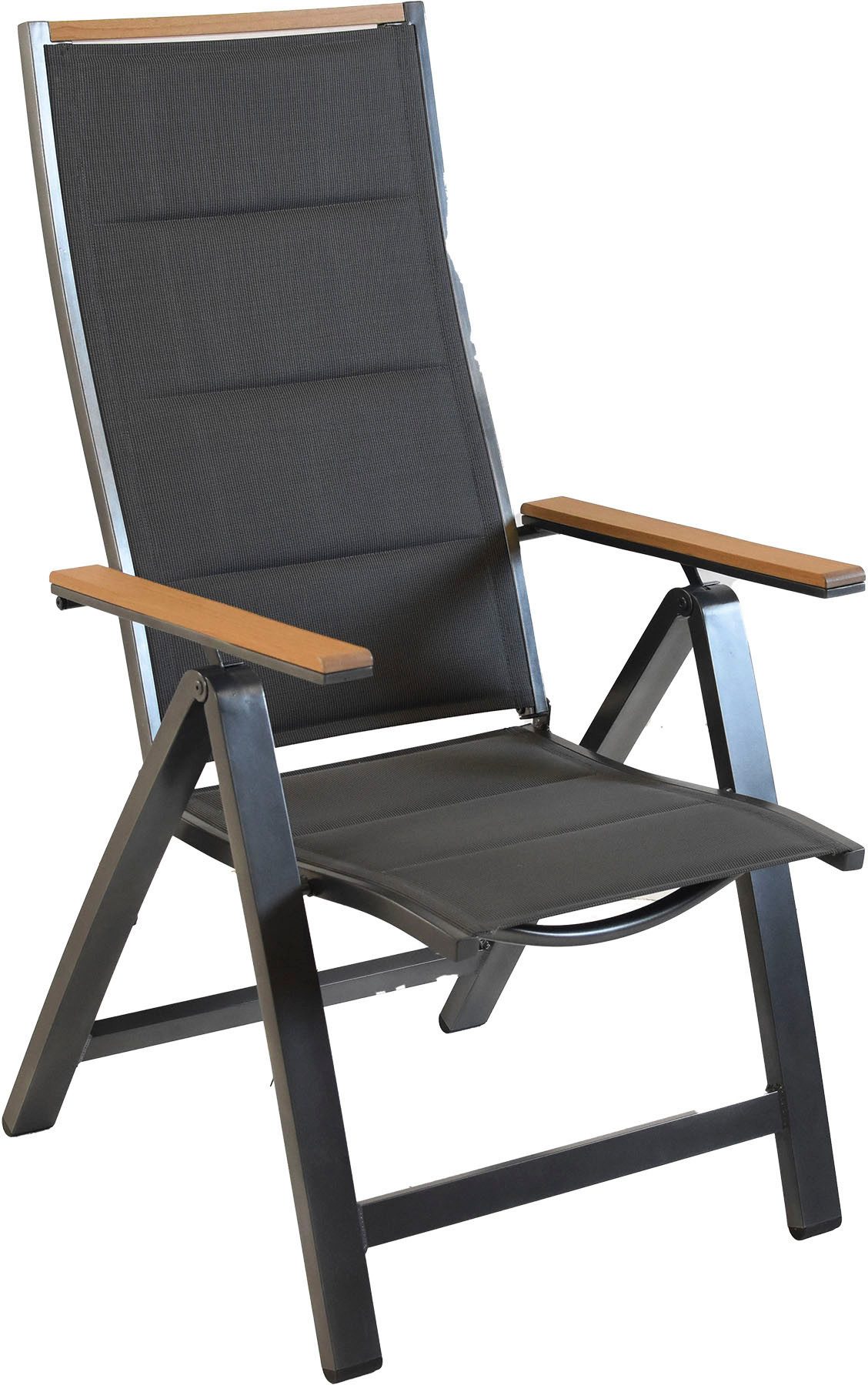 MERXX Gartensessel »Verona« (1-St), klappbar, Armlehnen und Rückenabschluss aus Kunststoff in Holzoptik