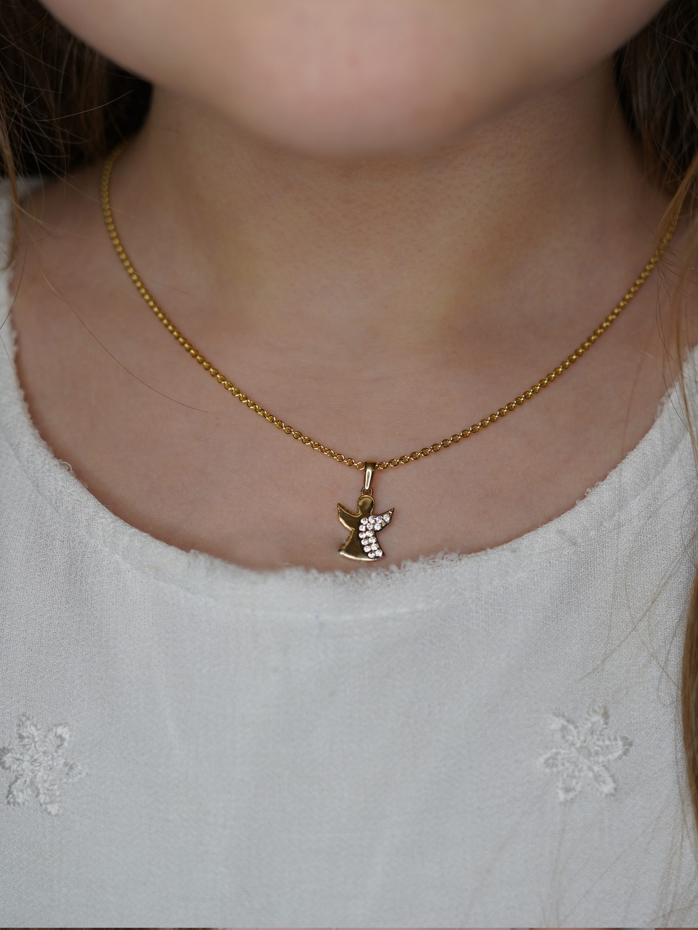 My Gold Kette mit Anhänger Mädchen Kette Gold 375 Engel Schutzengel - Sweet Angel (Set, 2-tlg., inkl. Schmuckbox), Geschenke