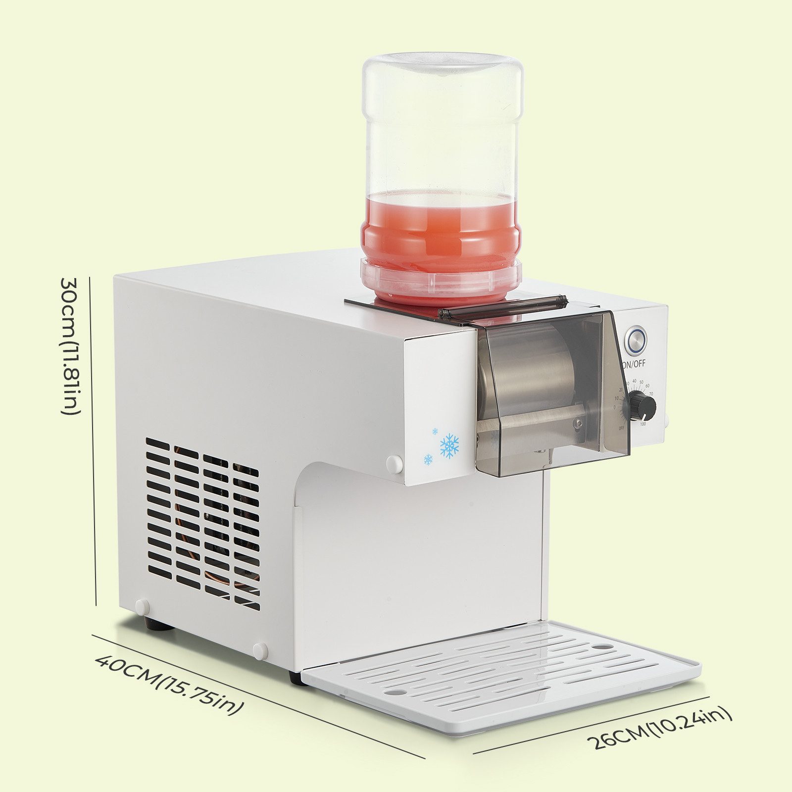 FOHERE Eismaschine Schneeflocken-Eismaschine, Rasiereismaschine, 60kg/24h, 1,8 l, geeignet für Restaurants, Supermärkte, Snackbars, Cafés