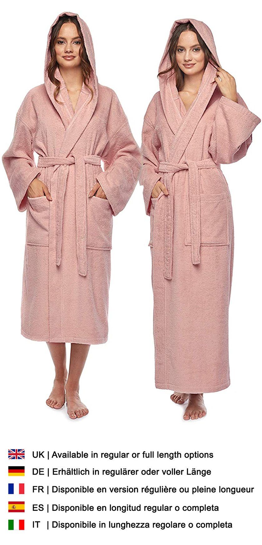 Arus Damenbademantel Astra, pflegeleicht, wadenlang oder extralang für Spa günstig online kaufen