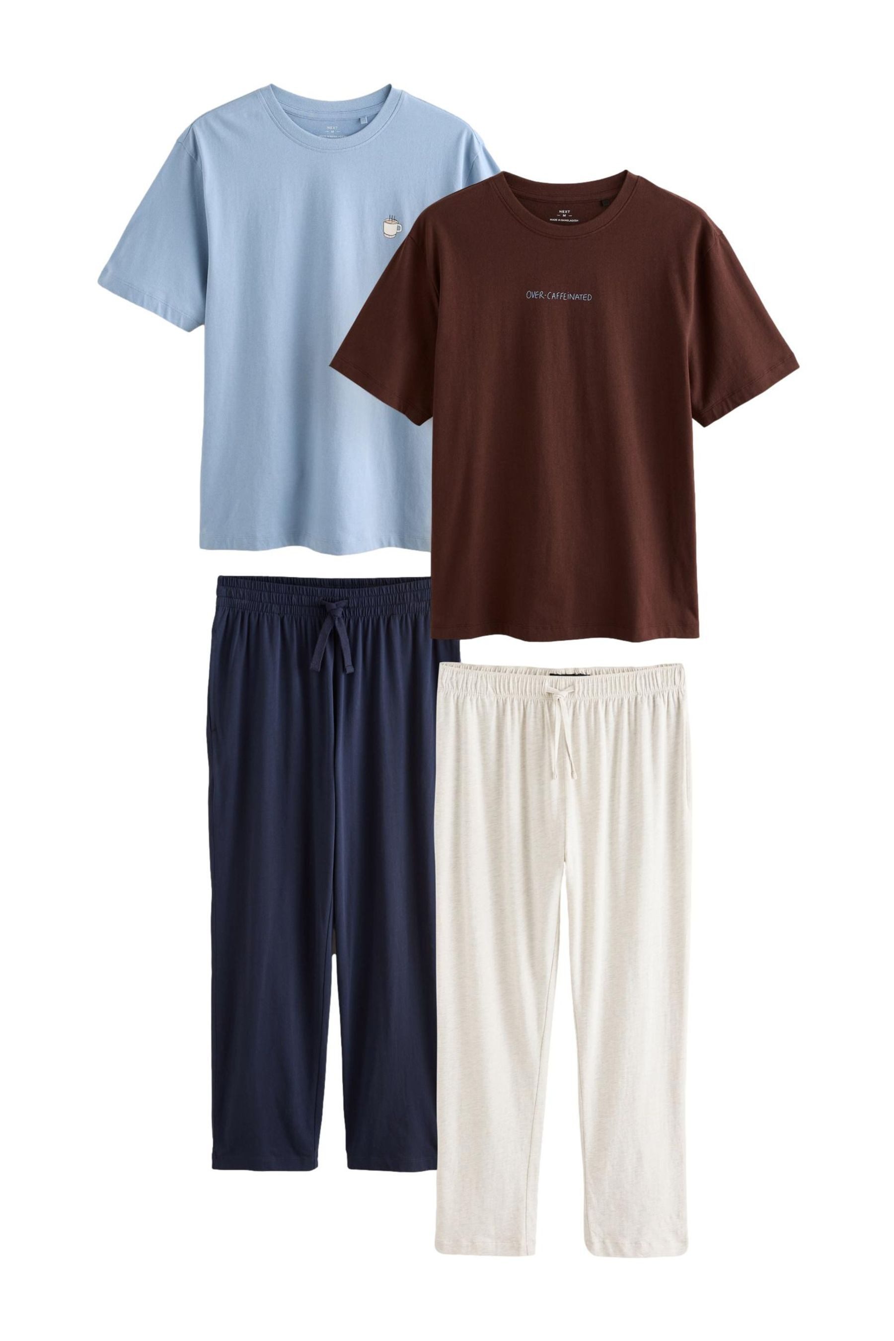 Next Pyjama 2er-Pack Jersey-Schlafanzüge mit langem Bein (4 tlg)