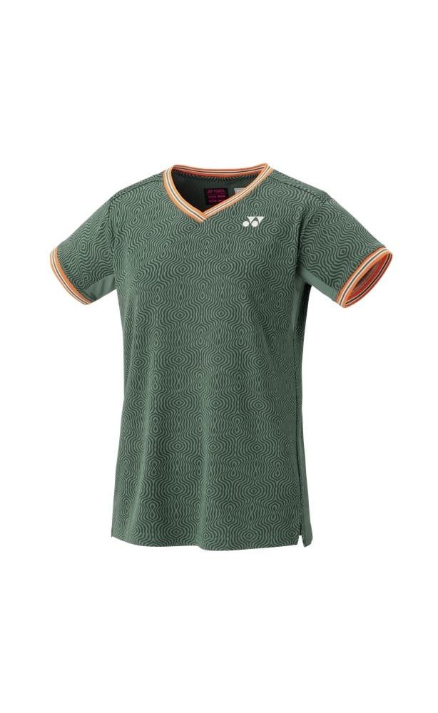 Yonex Tennisshirt Crew Neck French Open (Roland Garros) 2024 olivegrün Damen
