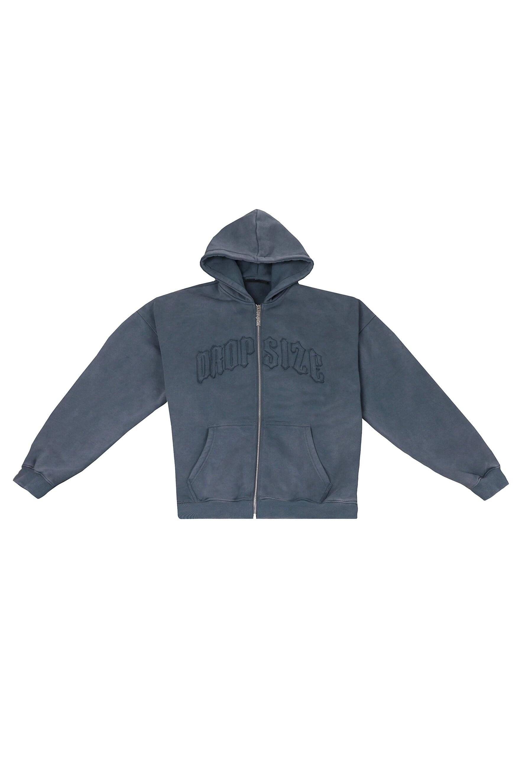 Dropsize Sweatjacke Dropsize SUPER HEAVY OVERISZE RAW EDGES ZIP HOODIE günstig online kaufen