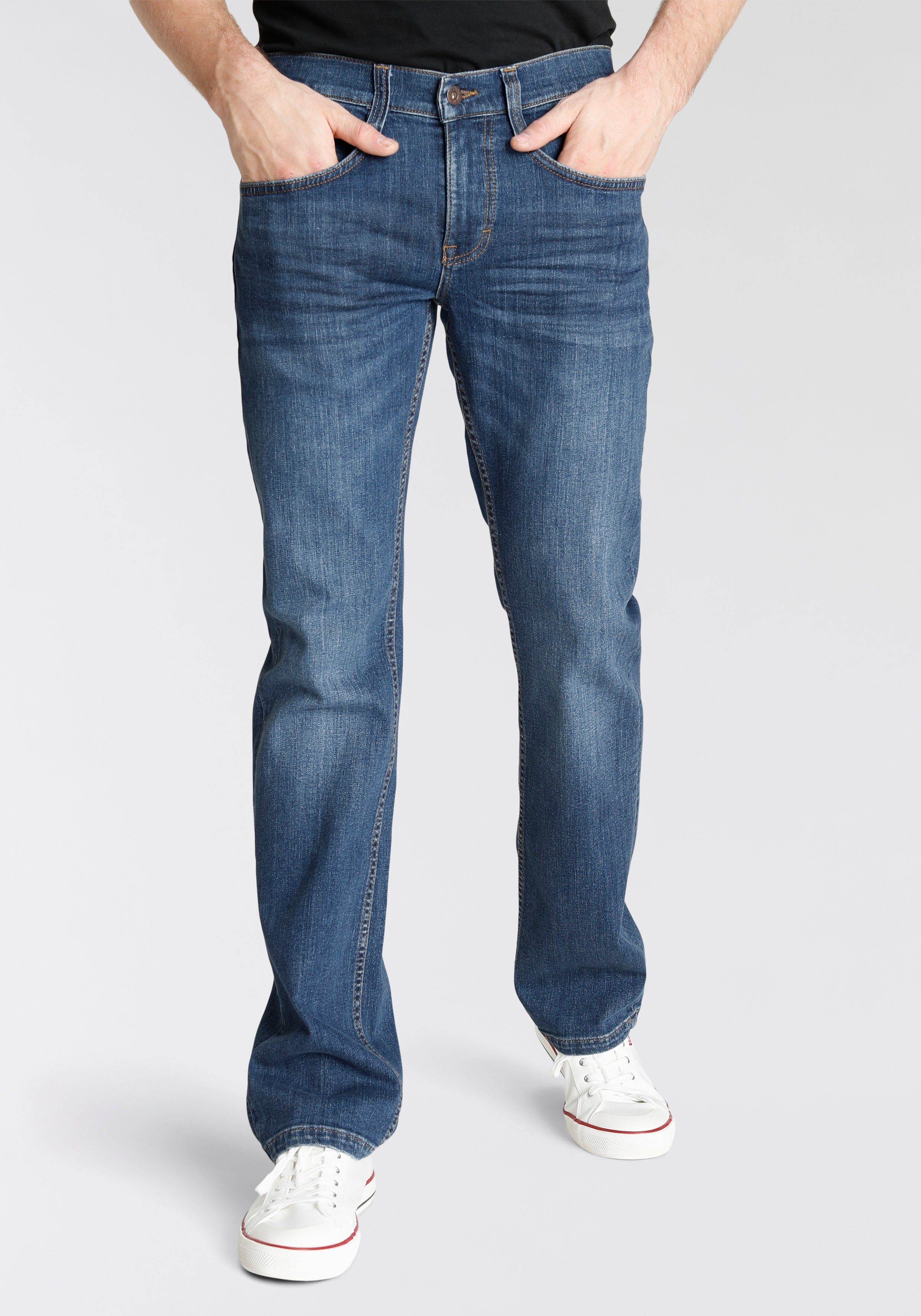 voll aufgeladen OREGON dark wash Bootcut-Jeans blue STYLE MUSTANG BOOTCUT