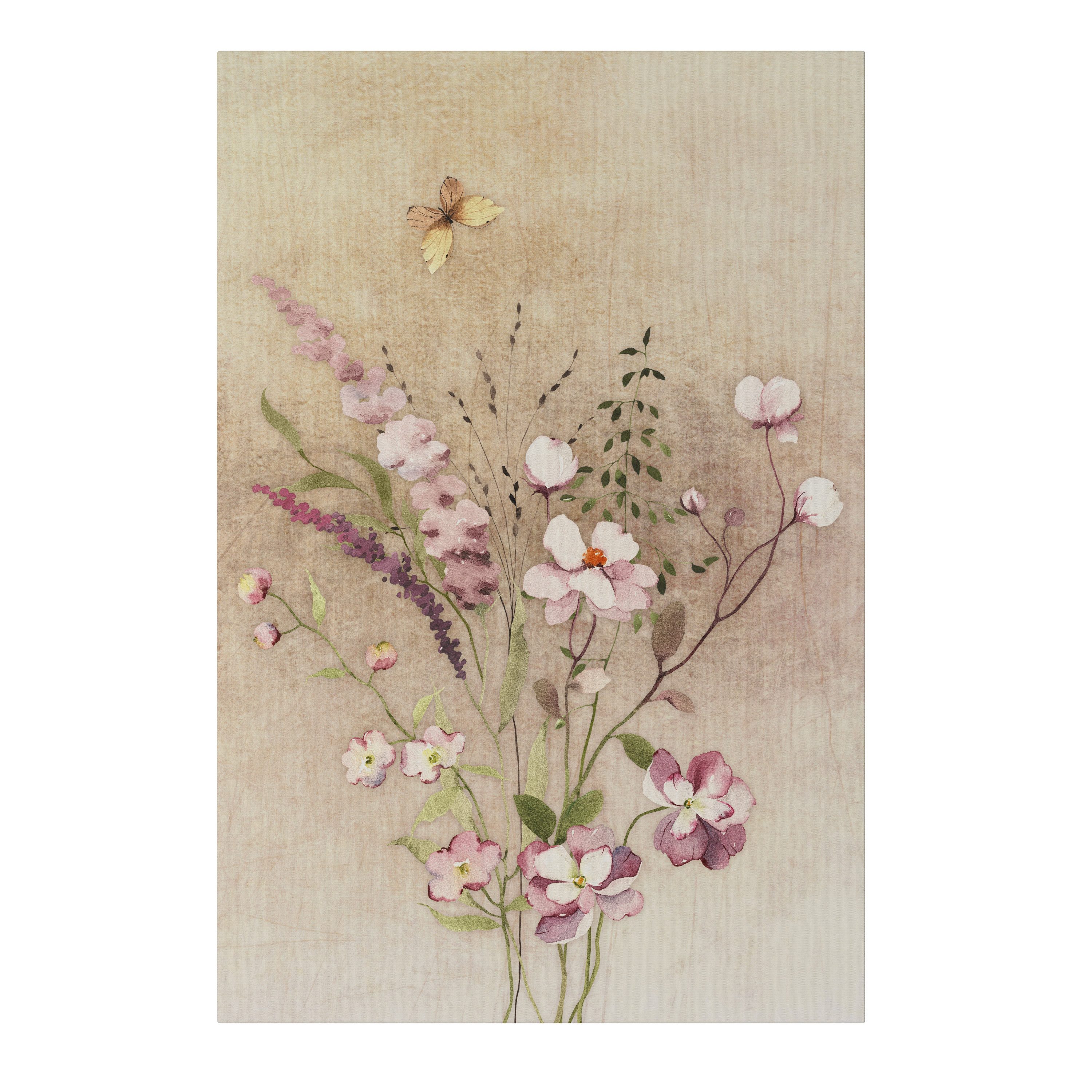 SPACEREBELS Leinwandbild FLOWERED REVERIE, Romantik (1 St), 3 cm Keilrahmen, Baumwollleinwand
