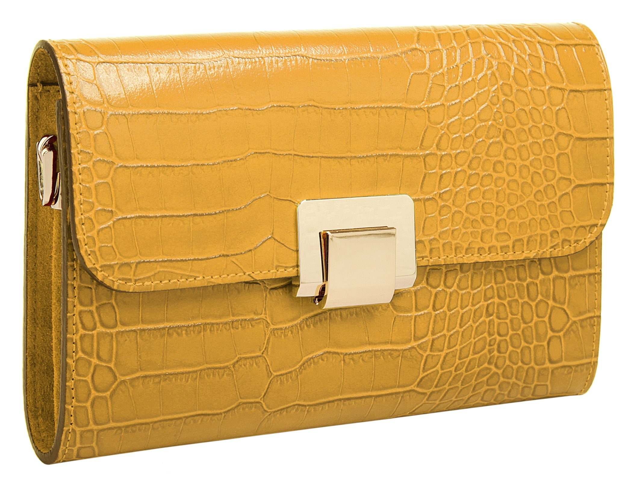 Cluty Abendtasche, echt Leder, Made in Italy