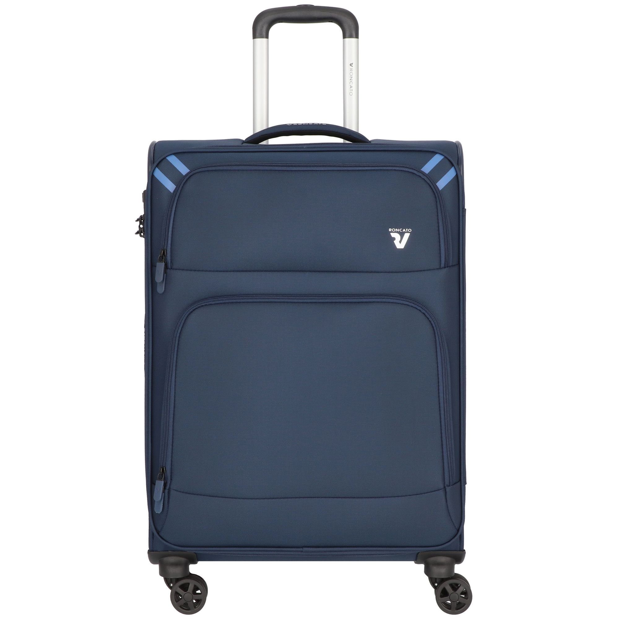 Weichgepäck-Trolley 4 Rollen, blu notte Polyester RONCATO Twin,