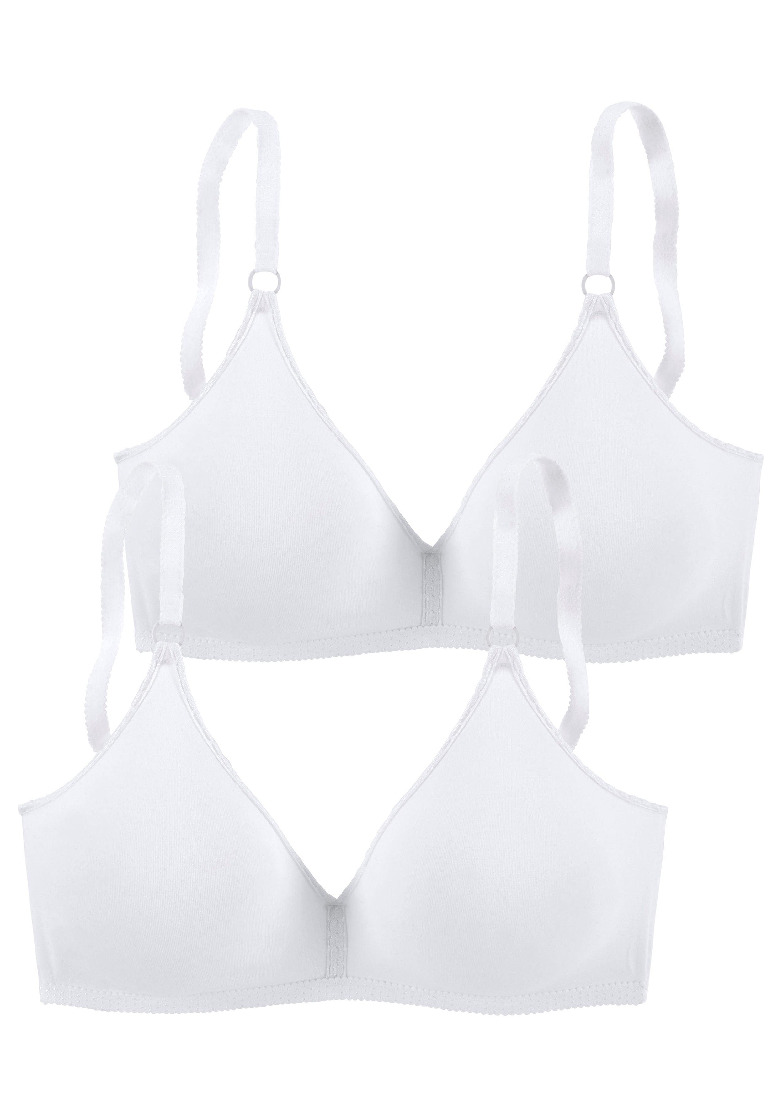 petite fleur Bralette-BH (2 Stück) ohne Bügel, Baumwollqualität, Packung