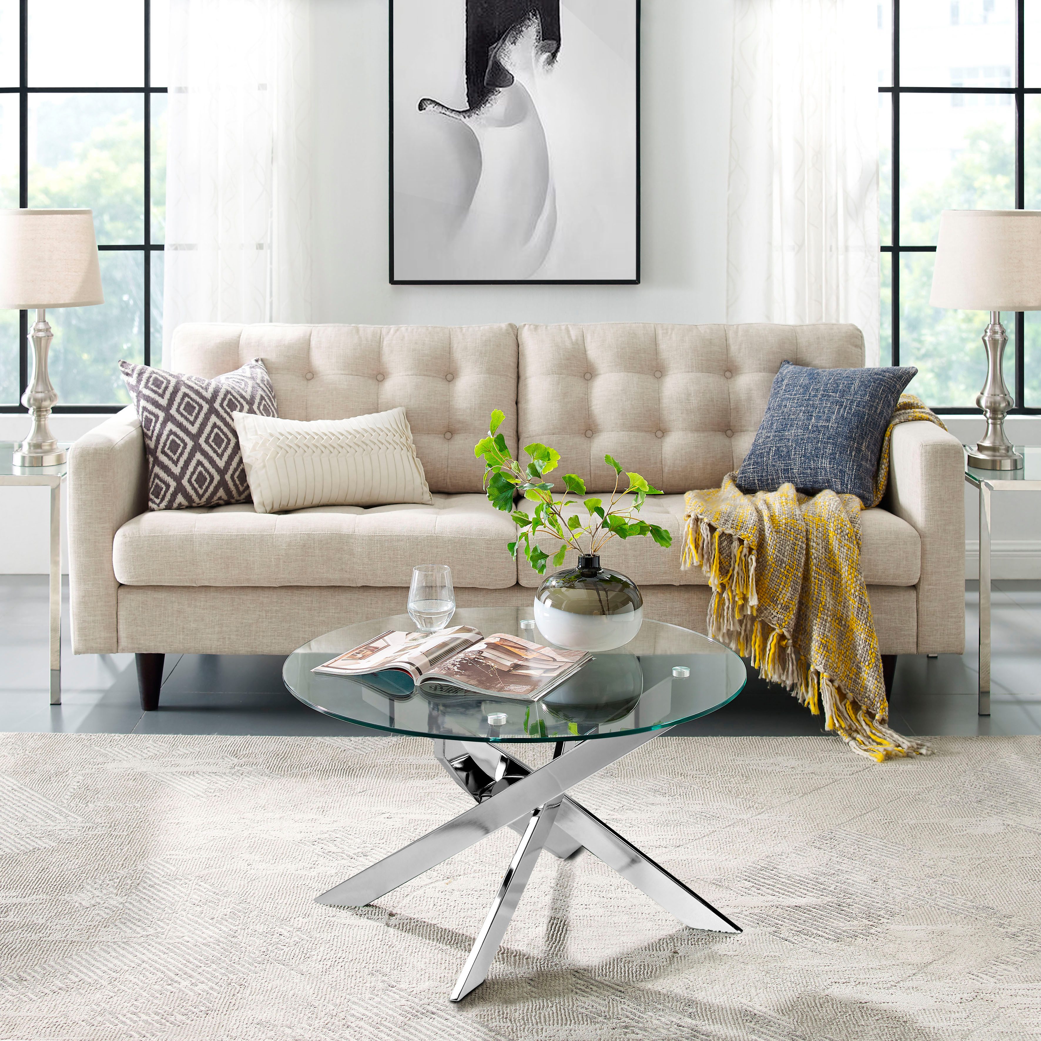 Leonique Couchtisch Luzie, TOPSELLER!, OTTOs Choice, unterschiedliches Bein günstig online kaufen