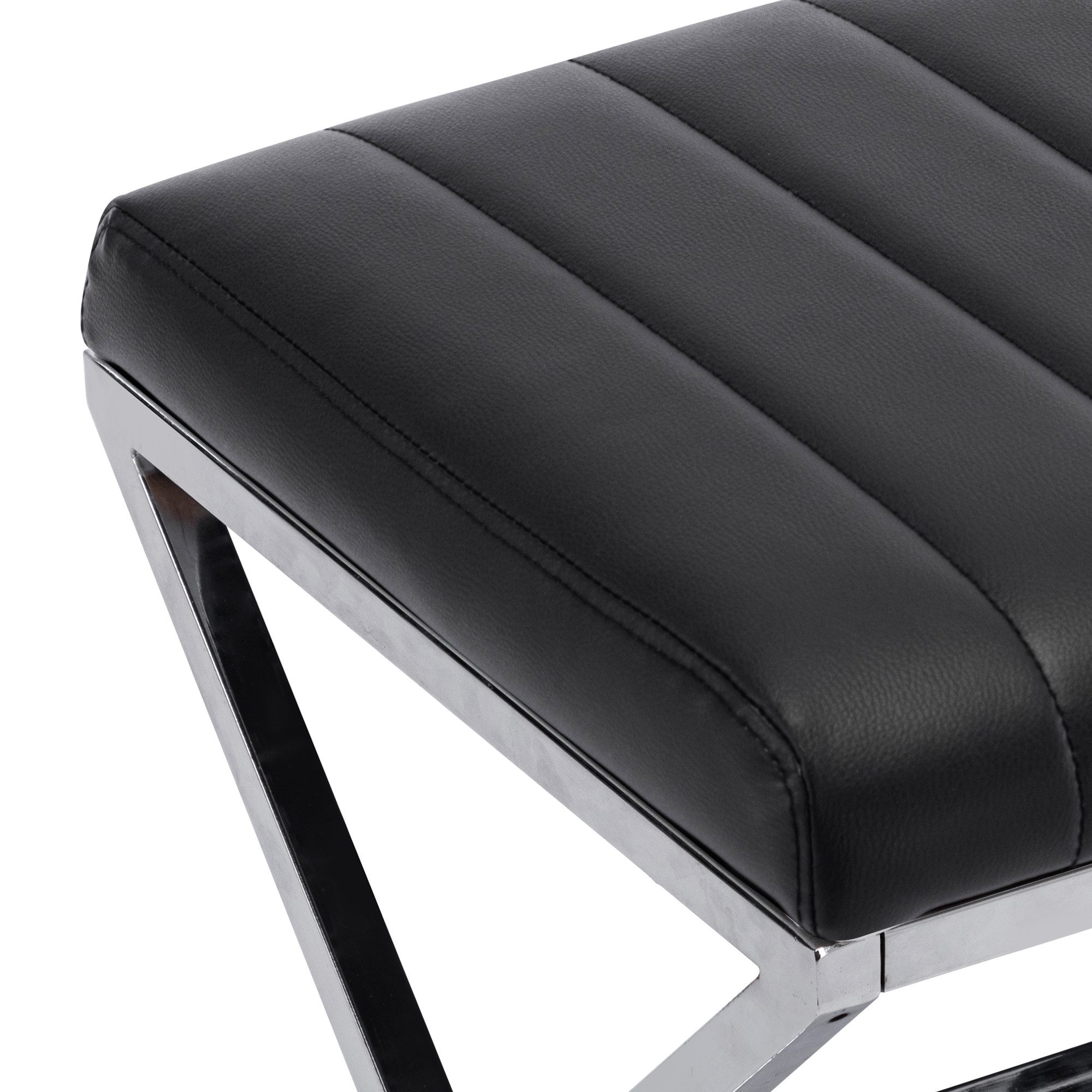 Duhome Hocker (9196A1), Sitzhocker Polsterhocker Fußhocker Gepolstert Hocker aus Kunstleder